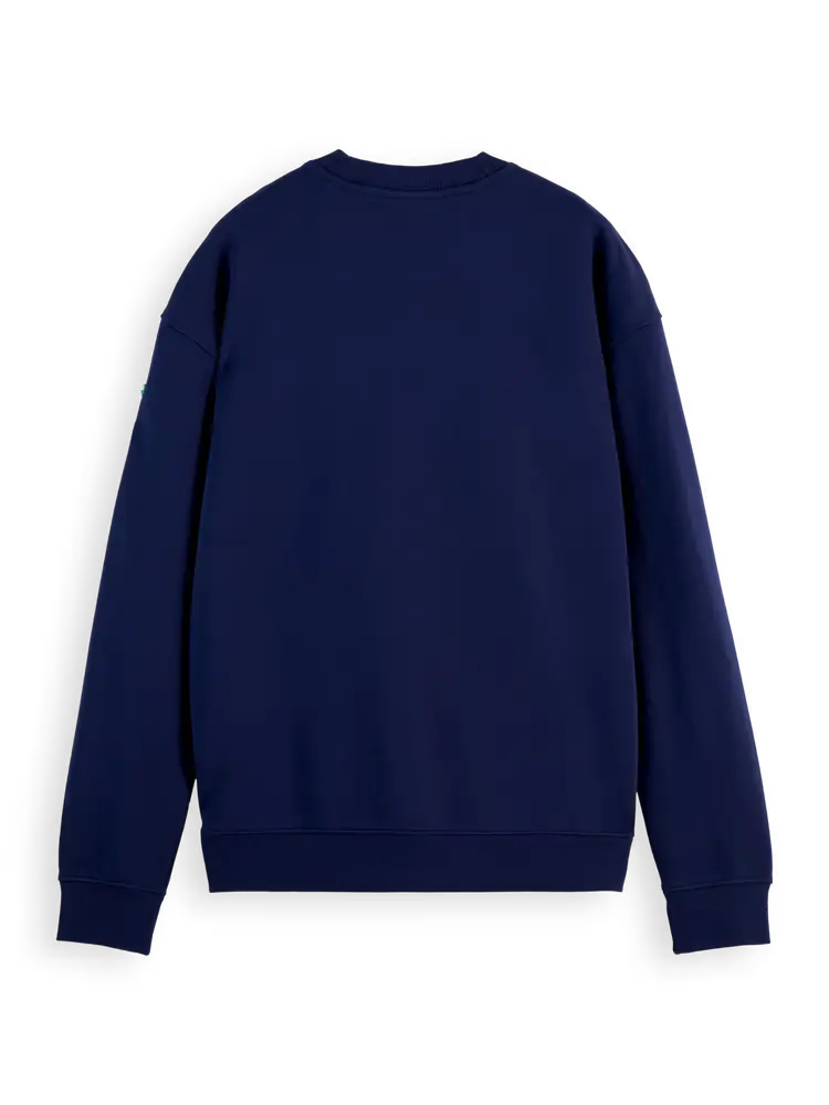 SCOTCH AND SODA Home Run Relaxed Fit Sweatshirt | Comfortable Casual Pullover for Men | Perfect for Lounging, Travel & Everyday Wear