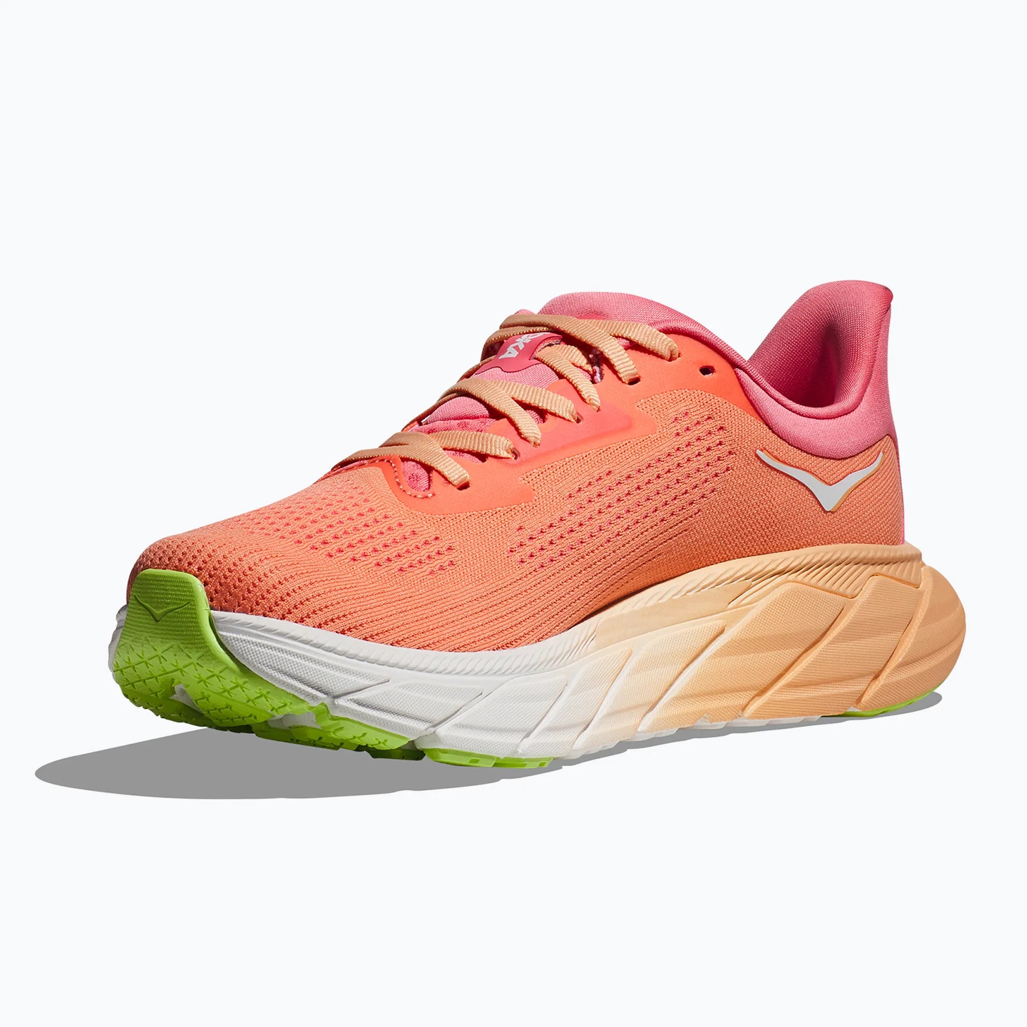 HOKA Women's Arahi 7 Wide Running Shoes - Lightweight Stability Sneakers for Women in Papaya/Coral | Perfect for Road Running, Jogging & Gym Workouts