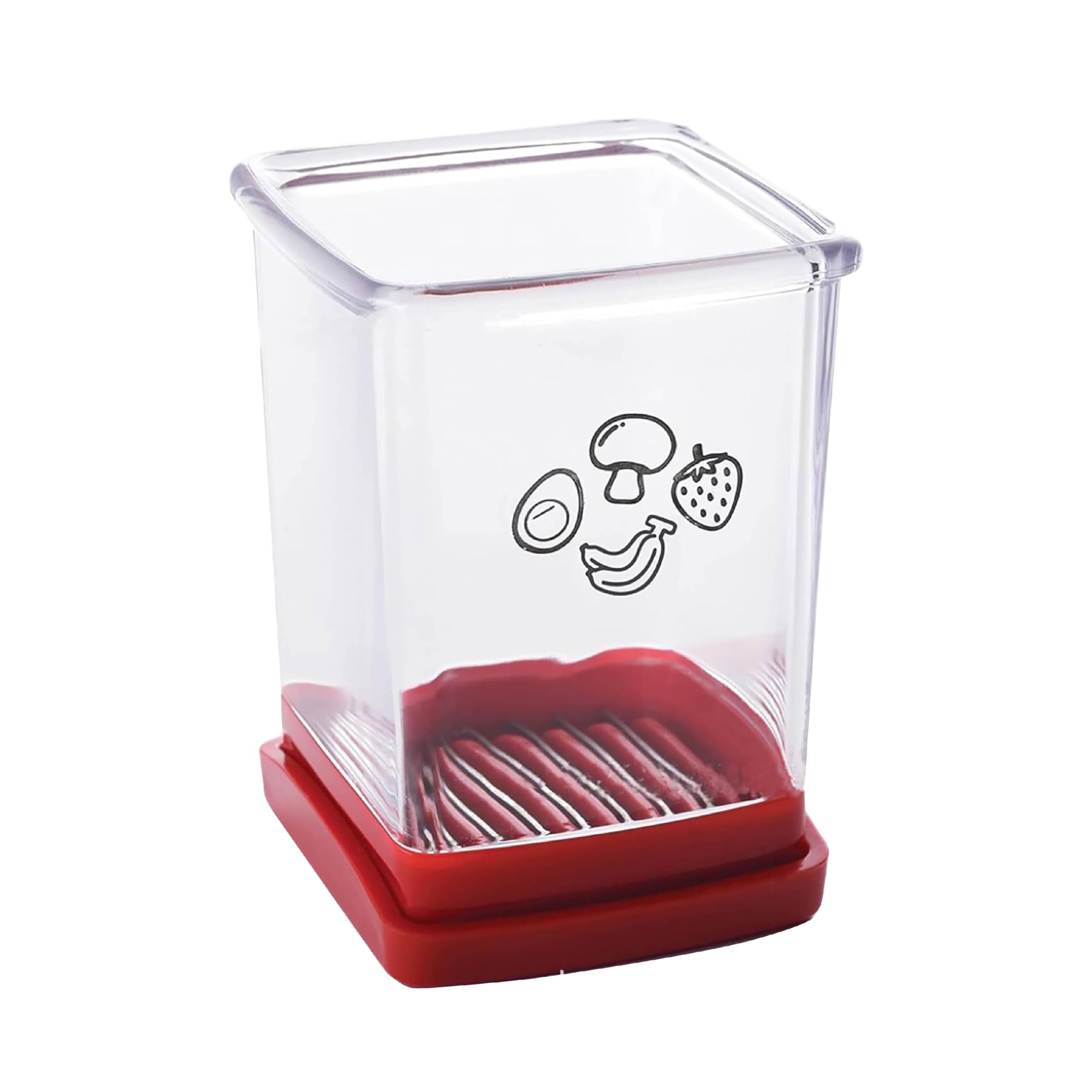 Premium Stainless Steel Fruit & Vegetable Slicer - Efficient Cup Slicer for Strawberries, Bananas, Eggs & Salad Prep | Quick Kitchen Tool for Healthy Snacks, Meal Prep & Party Platters (1 Pack)