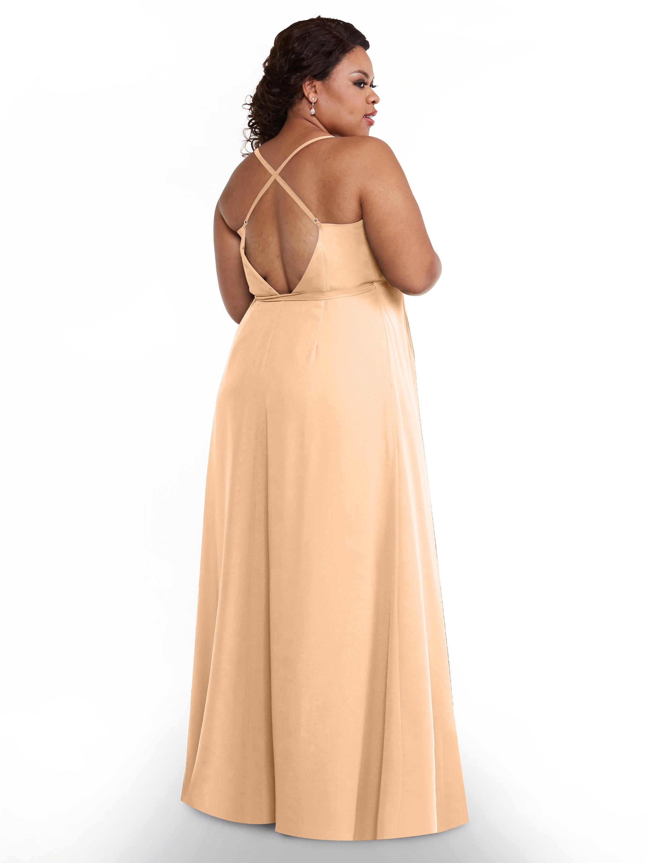 Elegant 80171 Sheath Chiffon Bridesmaid Dress with Adjustable Self-Tie Waist Sash - Perfect for Weddings, Formal Events & Special Occasions