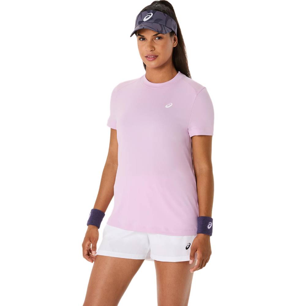 ASICS Women's Tennis Court SS Top - Light Ube Color Short Sleeve Athletic Shirt for Women | Perfect for Tennis, Gym & Casual Wear