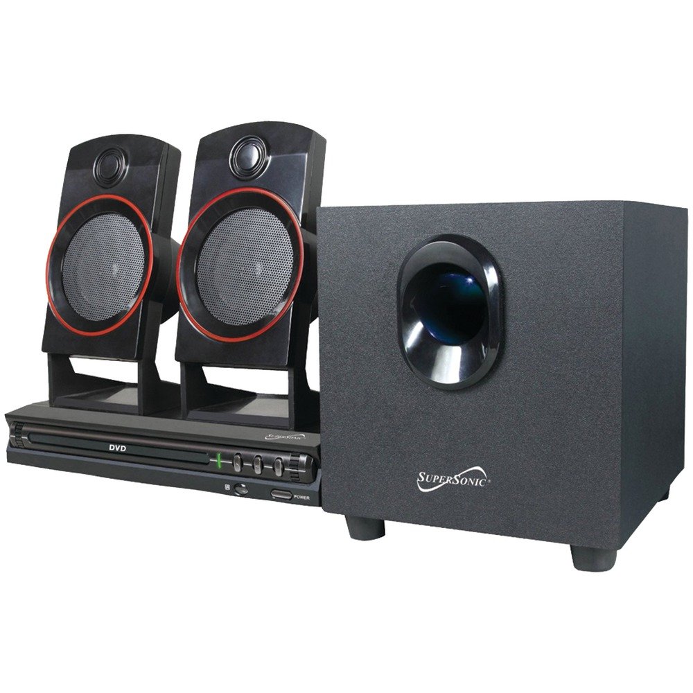 Supersonic SC-35HT 2.1 Channel DVD Home Theater System with HDMI & USB - High-Quality Audio for Movies, Music & Gaming - Perfect for Living Room Entertainment