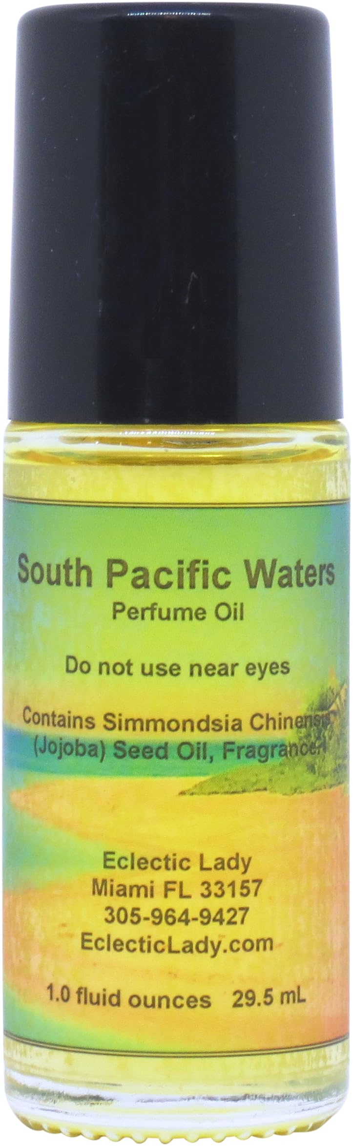 South Pacific Waters Perfume Oil - 1.0 Oz Long-Lasting Roll-On Fragrance with Essential Oils & Jojoba Oil for Women & Men | Perfect for Daily Wear, Travel & Gifts