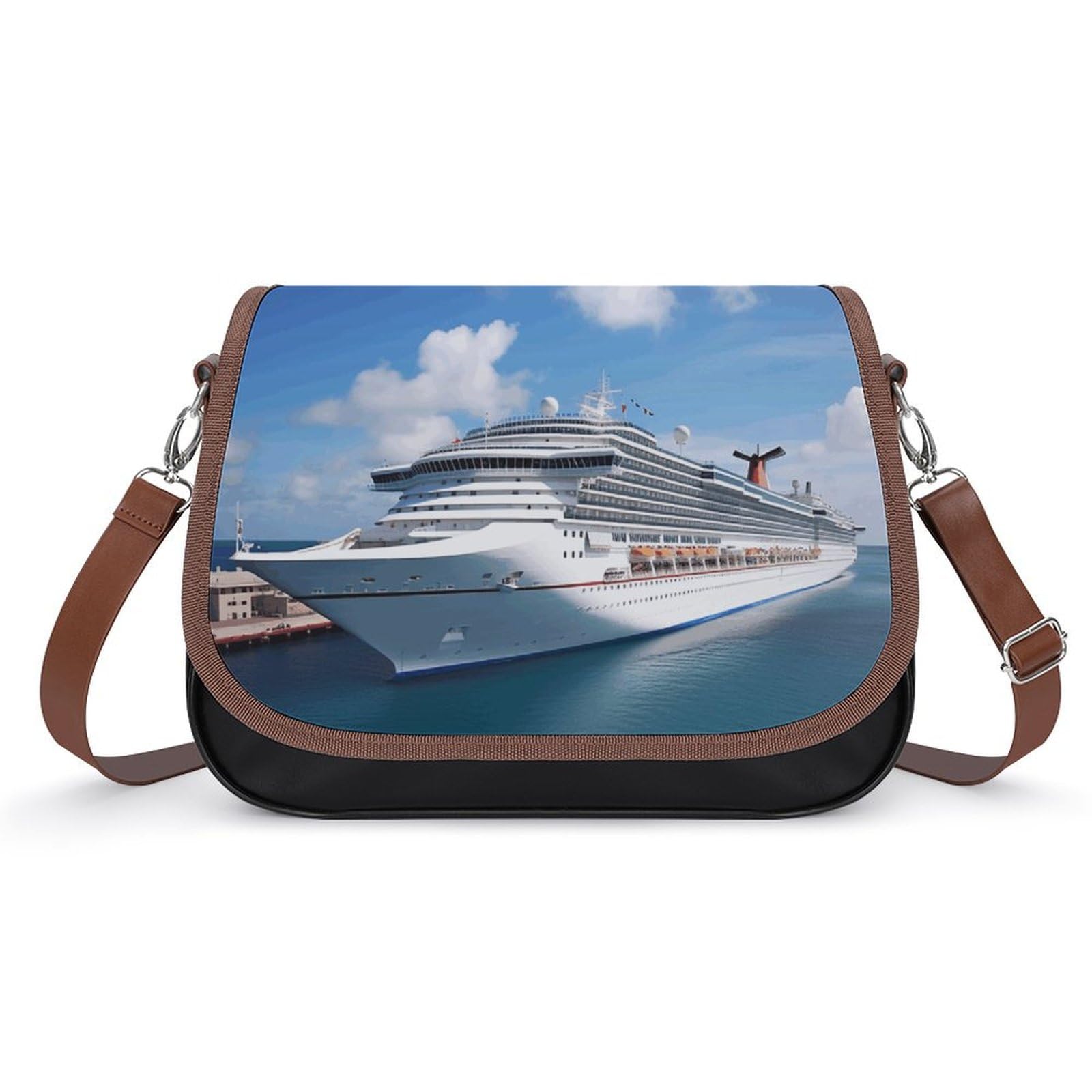 Stylish Leather Crossbody Bags for Women - Adjustable Strap & Flip Flap Design - Perfect for Travel, Cruise Ships & Everyday Use
