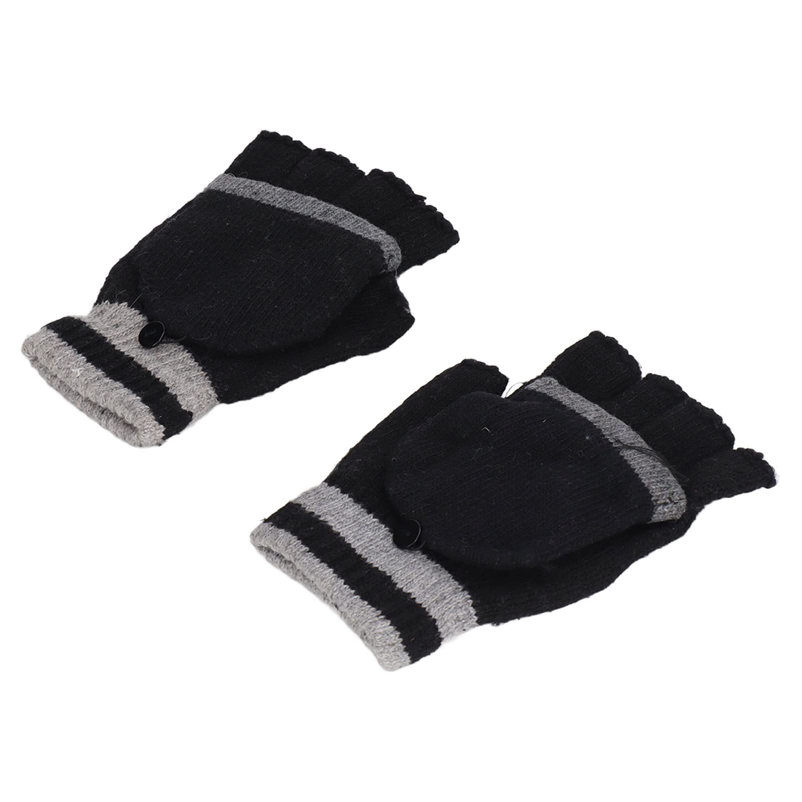 USB Heated Gloves for Men & Women - 1 Pair Thermal Knit USB Rechargeable Winter Gloves with Half & Full Finger Design - 5V Electric Warming Gloves for Typing, Outdoor Work & Cold Weather Activities