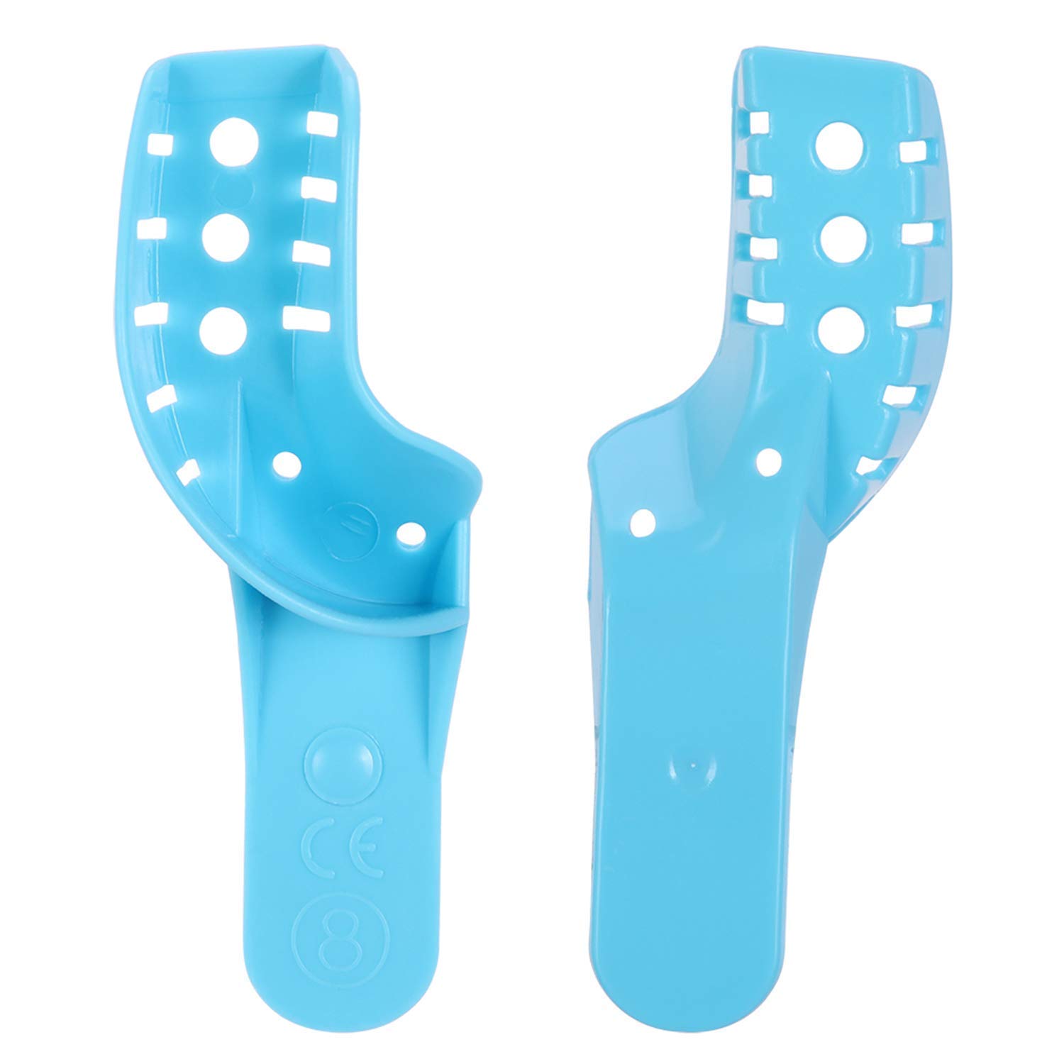 JMU Disposable Dental Impression Trays - Perforated Quadrant Trays (UR/LL, 8 Size) - Pack of 12 for Accurate Teeth Molds | Ideal for Dentists, Orthodontists & Dental Labs
