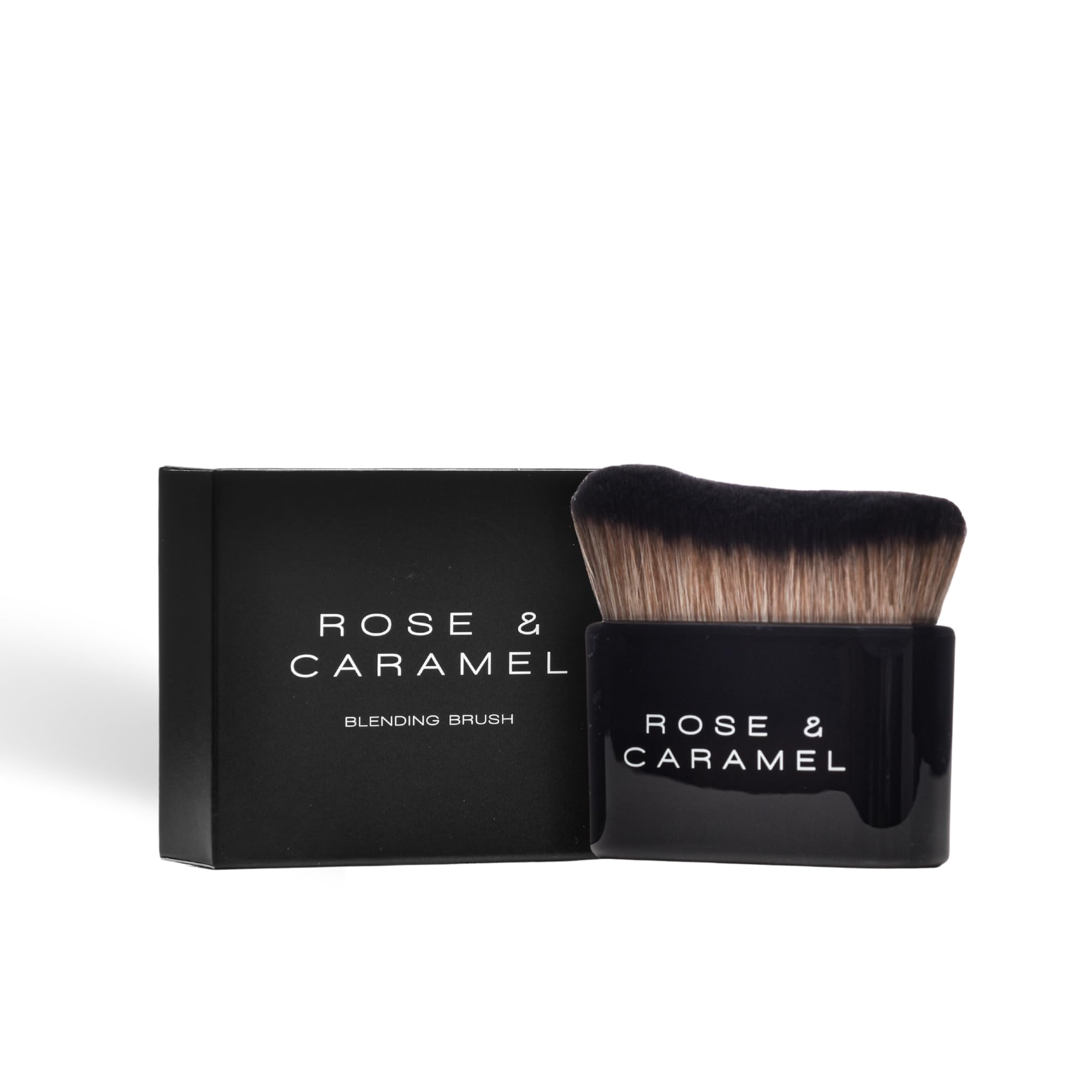 Rose & Caramel Kabuki Brush - Professional Self Tanning Applicator for Face & Body | Perfect for Even Sunless Tan, Makeup Blending & Contouring