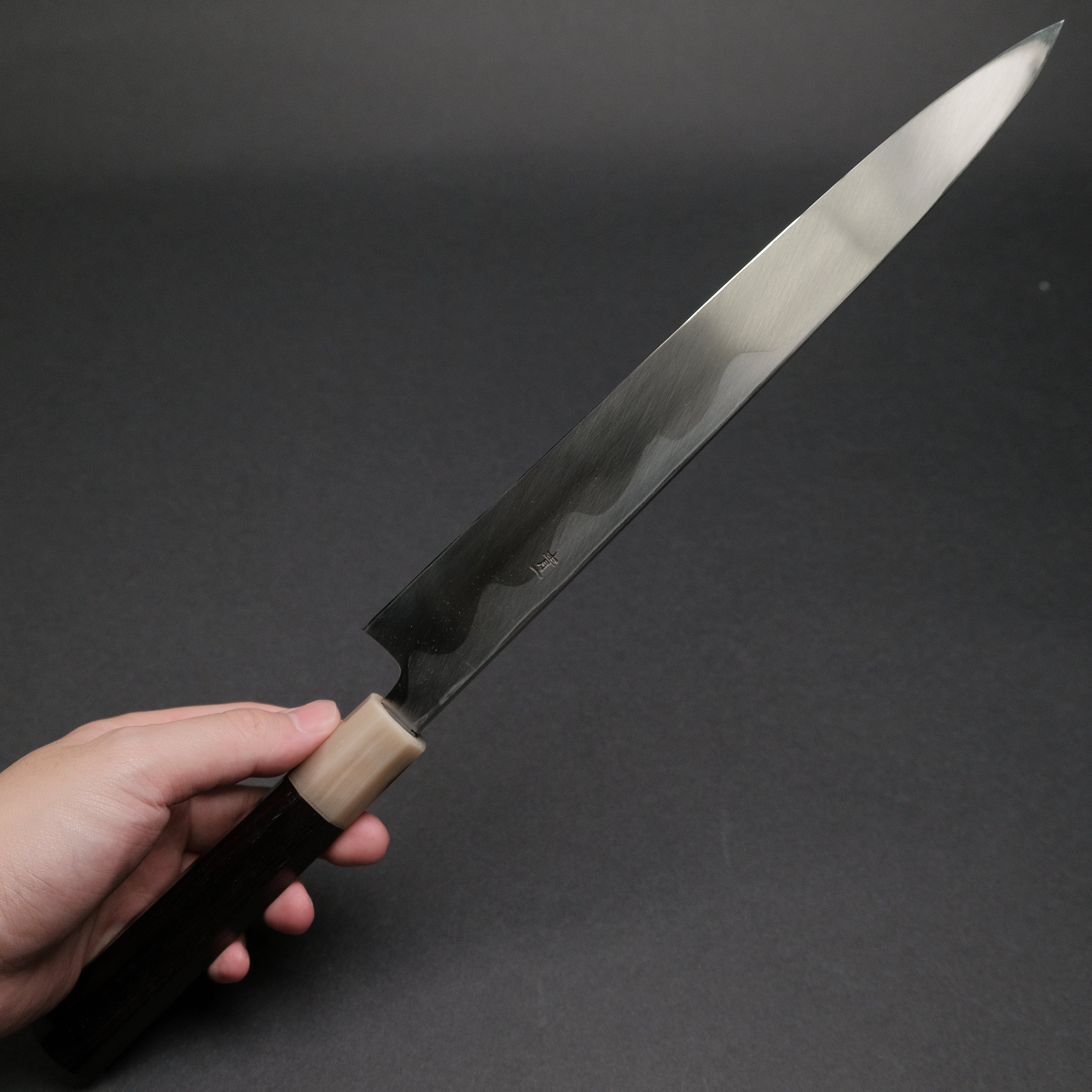 Premium Hitohira Tanaka Mosuke Blue #1 Yanagiba 270mm Japanese Sushi Knife with Ebony Wood Handle & Saya - Perfect for Sushi Chefs, Professional Kitchen Use, and Japanese Cuisine Preparation