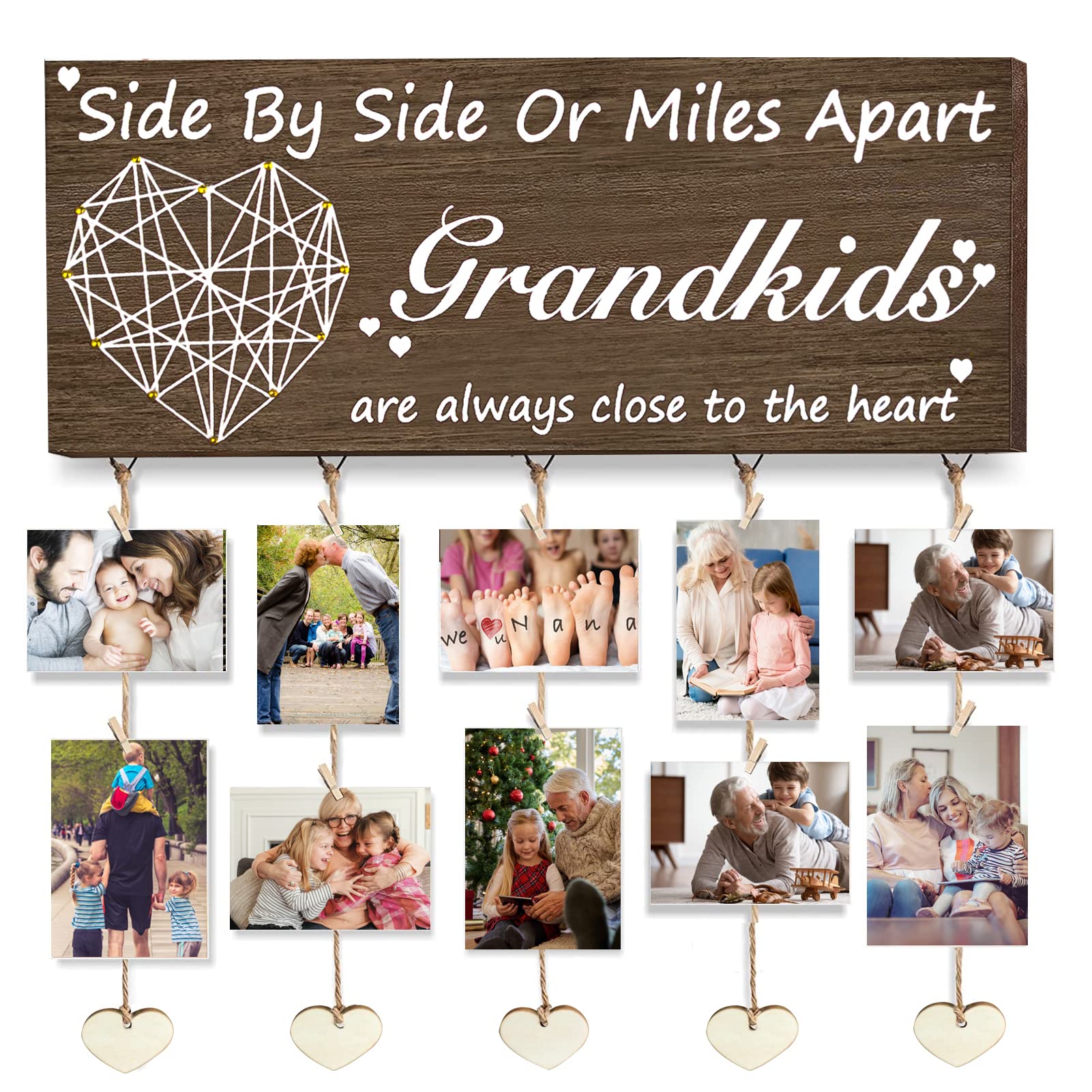 Personalized Picture Frame for Grandma - Black Photo Frame for Grandmother Birthday Gifts from Granddaughter & Grandson | Perfect Nana Gift for Mother's Day, Thanksgiving, Christmas | Home Decor, Office Desk Display, Family Keepsake