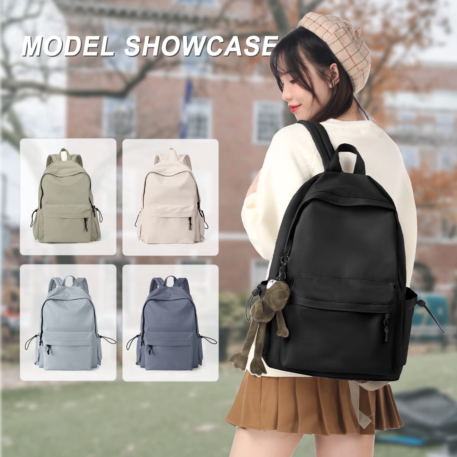 Lightweight Waterproof Black Backpack for High School & College - Stylish Bookbag for Boys, Girls, Men & Women - Perfect for School, Travel & Everyday Use