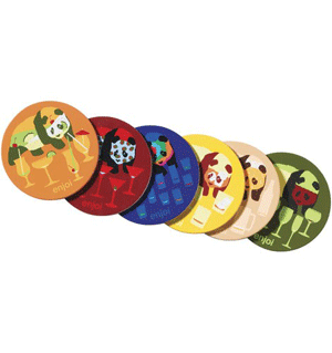 Enjoi Wino Coaster Set - 6 Pack Absorbent Cork Drink Coasters for Wine, Beer & Cocktails - Perfect for Home Bar, Party & Gift Giving