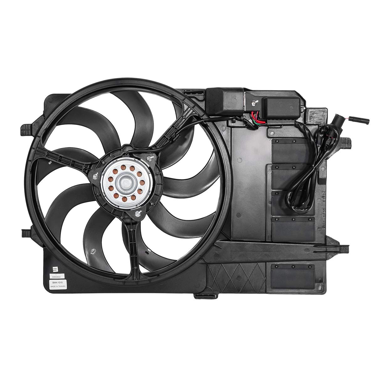 DNA MOTORING OEM-RF-0001 Black Radiator Cooling Fan Assembly - High Efficiency Direct Replacement for 2002-2003 Mini Cooper | Improved Cooling Performance | Perfect for Engine Overheating Prevention & Summer Driving