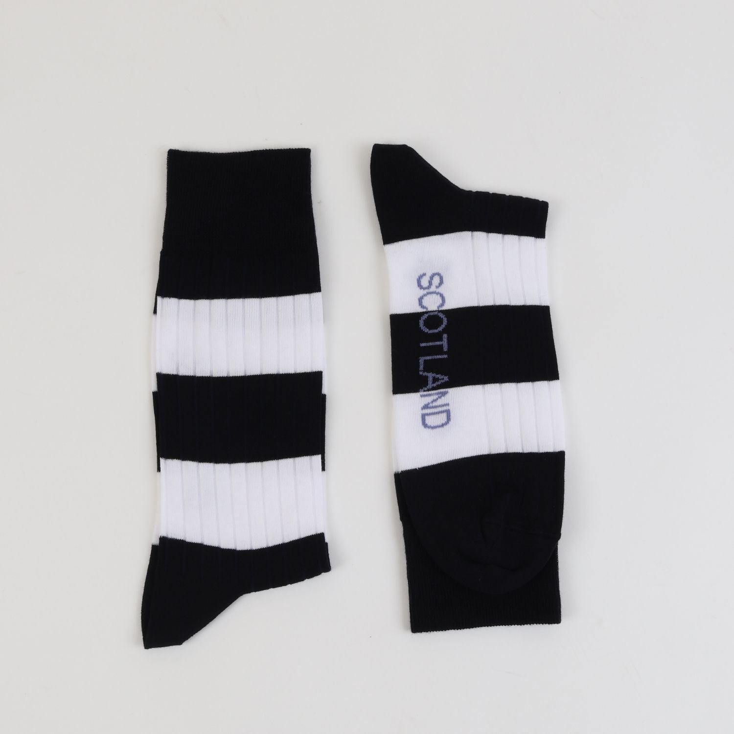 Men's Scotland Striped Cotton Socks - Breathable & Comfortable Casual Socks for Everyday Wear, Hiking & Travel | Tartan Pattern Crew Socks for Men
