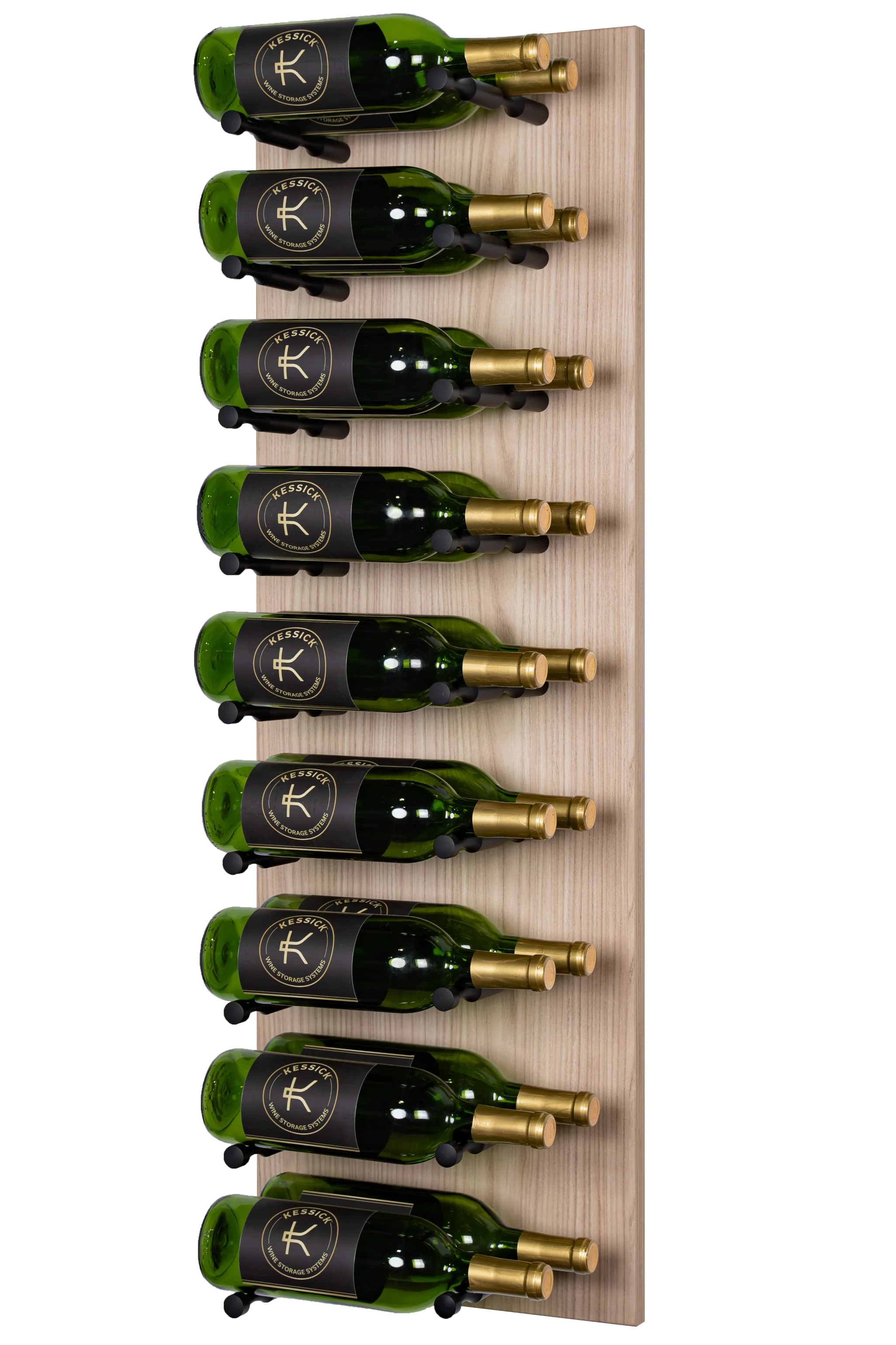 Kessick Wine as Art 14x42 Vertical Textured Panel Wine Rack - Elegant Wine Storage for Home, Office, or Restaurant Display