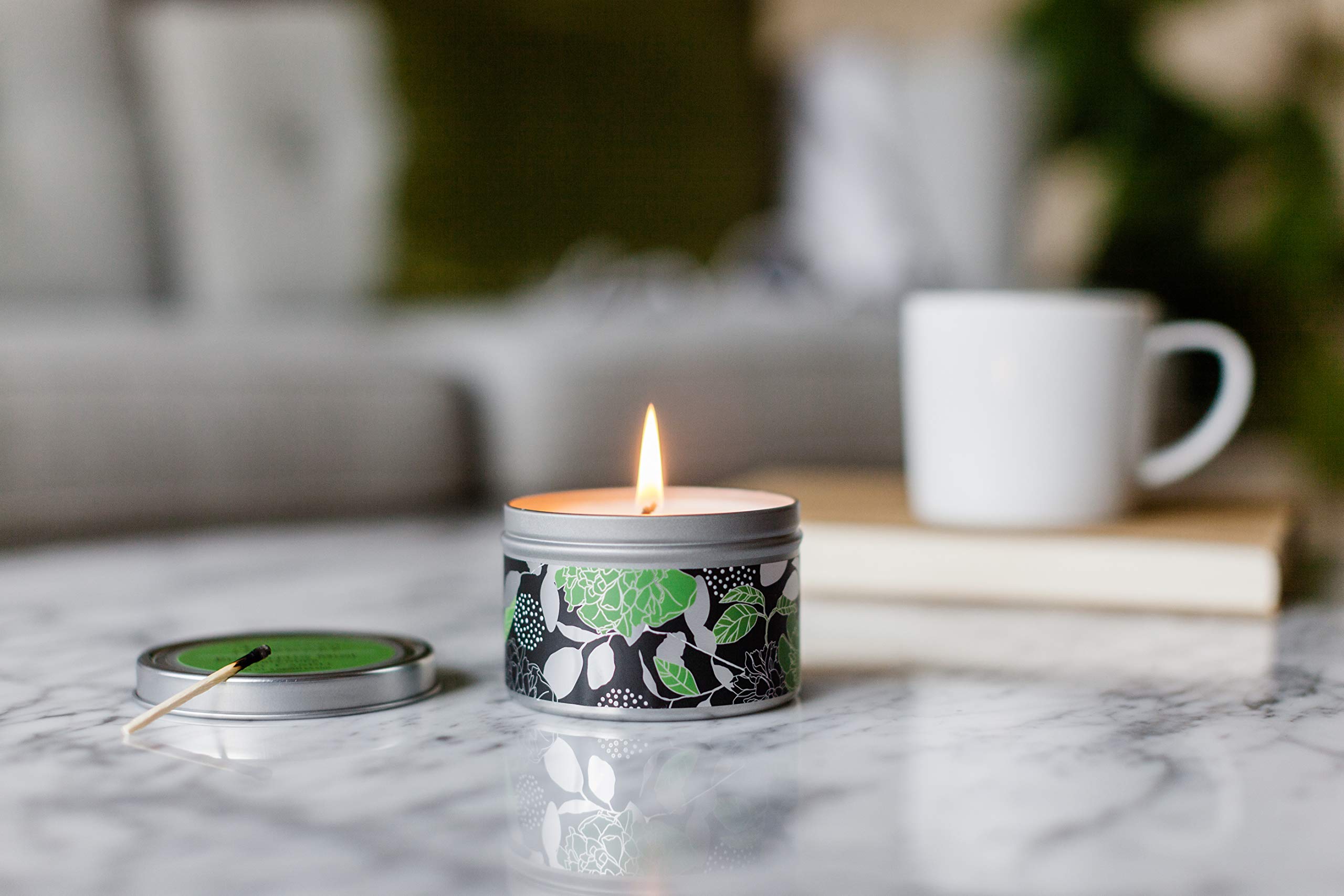 Eucalyptus Mint Lavender Scented Candles - Essential Oil Soy Wax Aromatherapy Candles for Home Relaxation, Romantic Ambiance & Stress Relief | Victoria’s Lavender | Perfect for Spa Nights, Meditation & Bedroom Decor