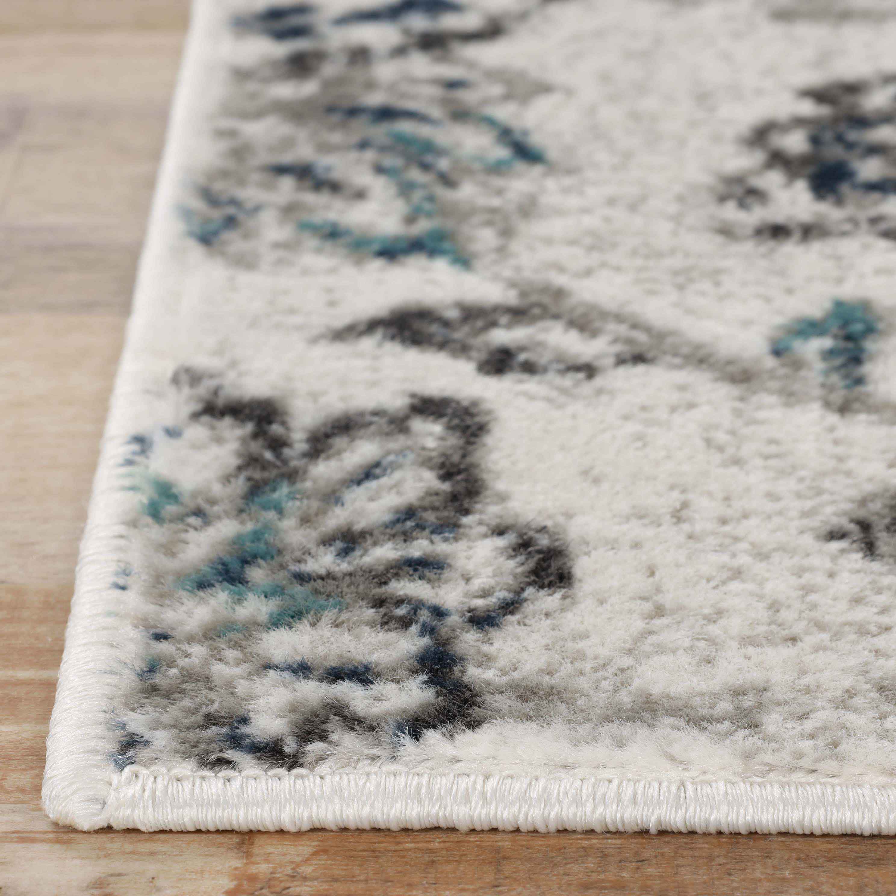 Jacobean Floral Modern Farmhouse Indoor Area Rugs & Runner Rugs - Soft Non-Slip Living Room Bedroom Decor for Cozy Home