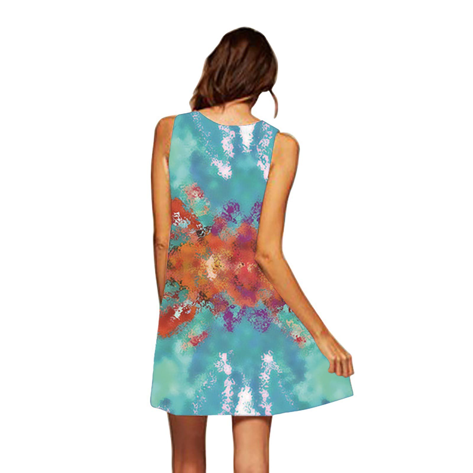 Sexy Summer Dresses for Women - Flowy Loose V-Neck Casual Printed Maxi Dress | Perfect for Beach Vacation, Date Night & Summer Parties (Black)