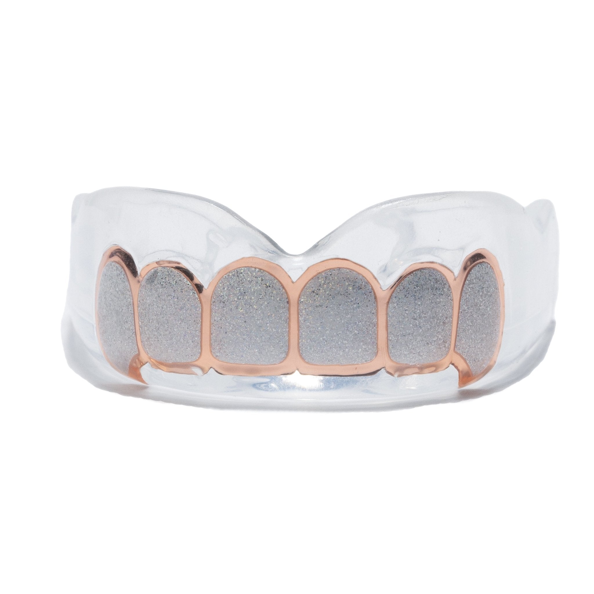 Rose Gold Diamond Grillz for Men & Women - 14K Gold Plated Hip Hop Grillz Teeth - Perfect for Parties, Concerts & Special Occasions