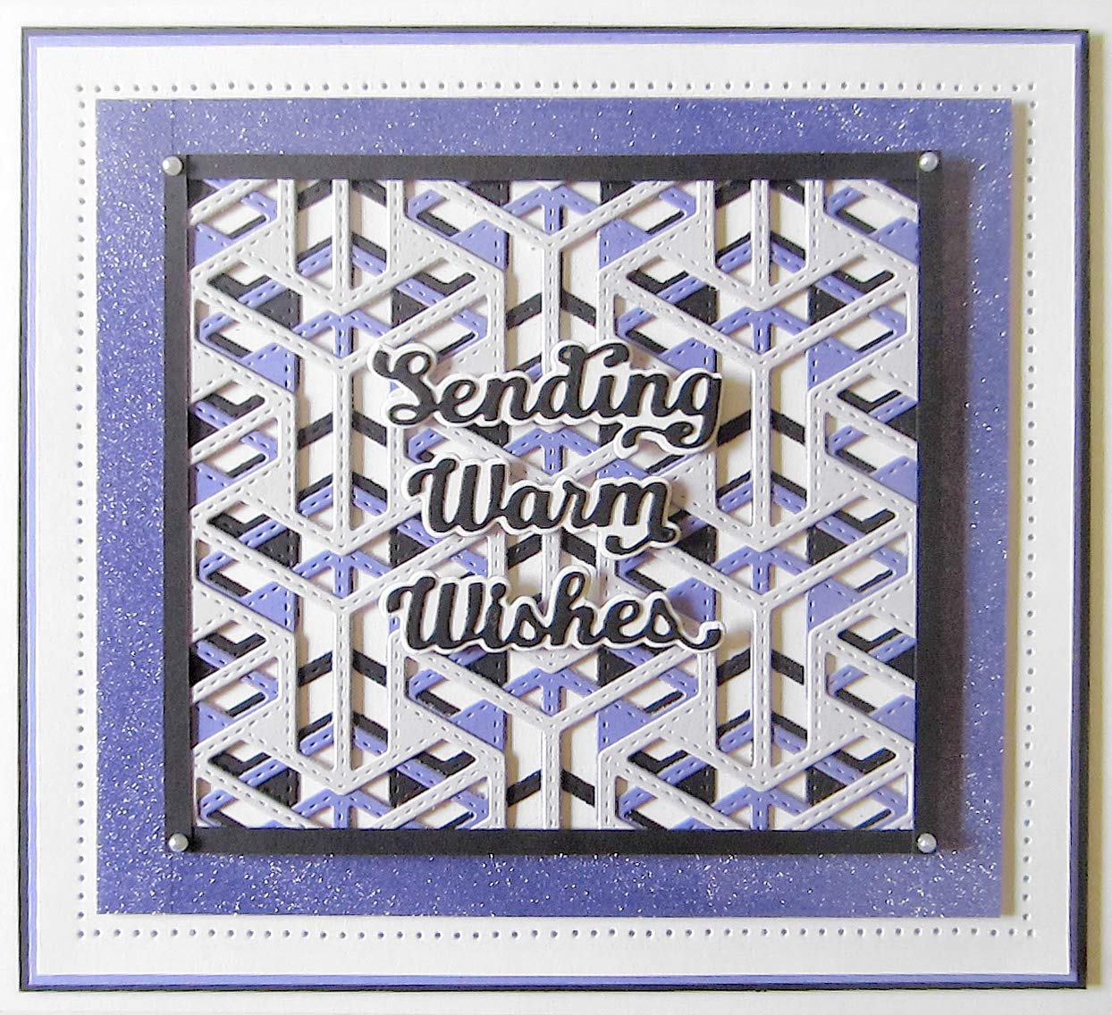 CREATIVE EXPRESSIONS 3PL Craft Dies - Shadow Sentiments Sending Warm Wishes Die Cut Stamps for Card Making, Scrapbooking & Paper Crafts | Perfect for Greeting Cards, DIY Projects & Home Decor
