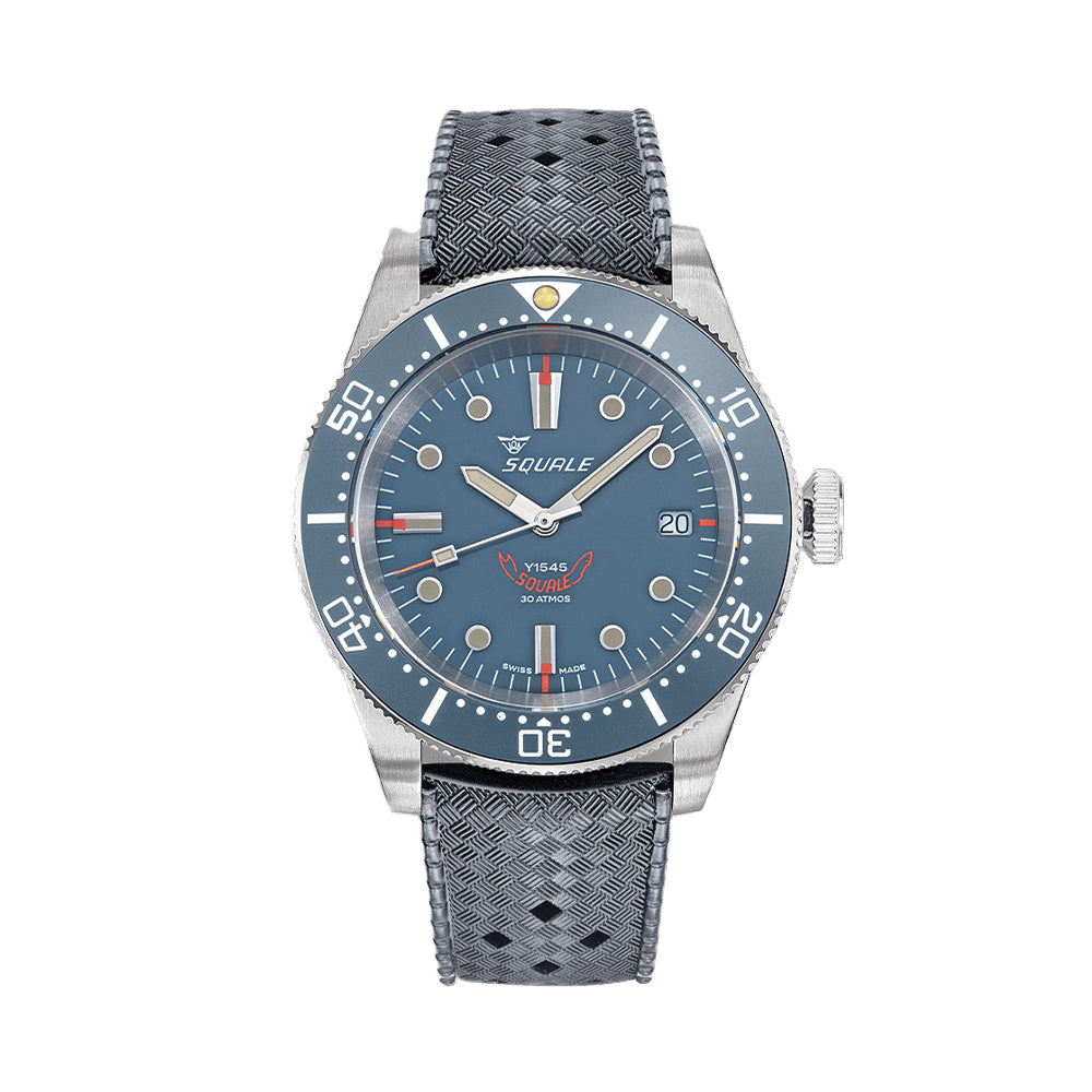 1545 Steel 40mm Grey Watch with Rubber Strap - Durable Timepiece for Men, Water Resistant for Swimming & Outdoor Activities