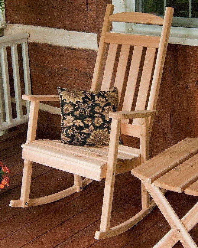 Regallion Classic Porch Rocker Chair - Comfortable Outdoor Rocking Chair for Patio, Garden & Front Porch - Perfect for Relaxing, Reading & Enjoying Nature