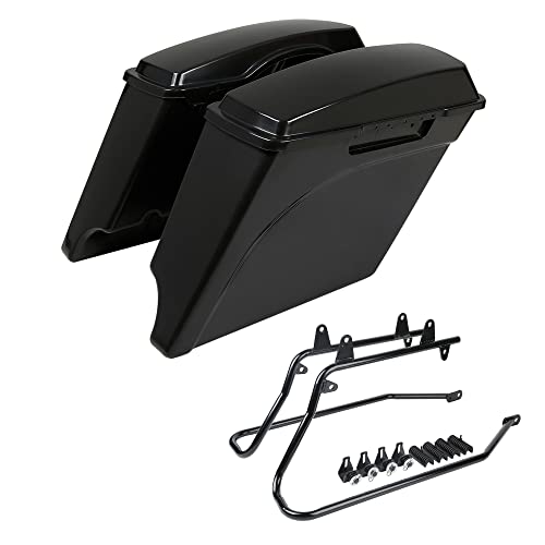Saddlebags Unpainted+Brackets Black