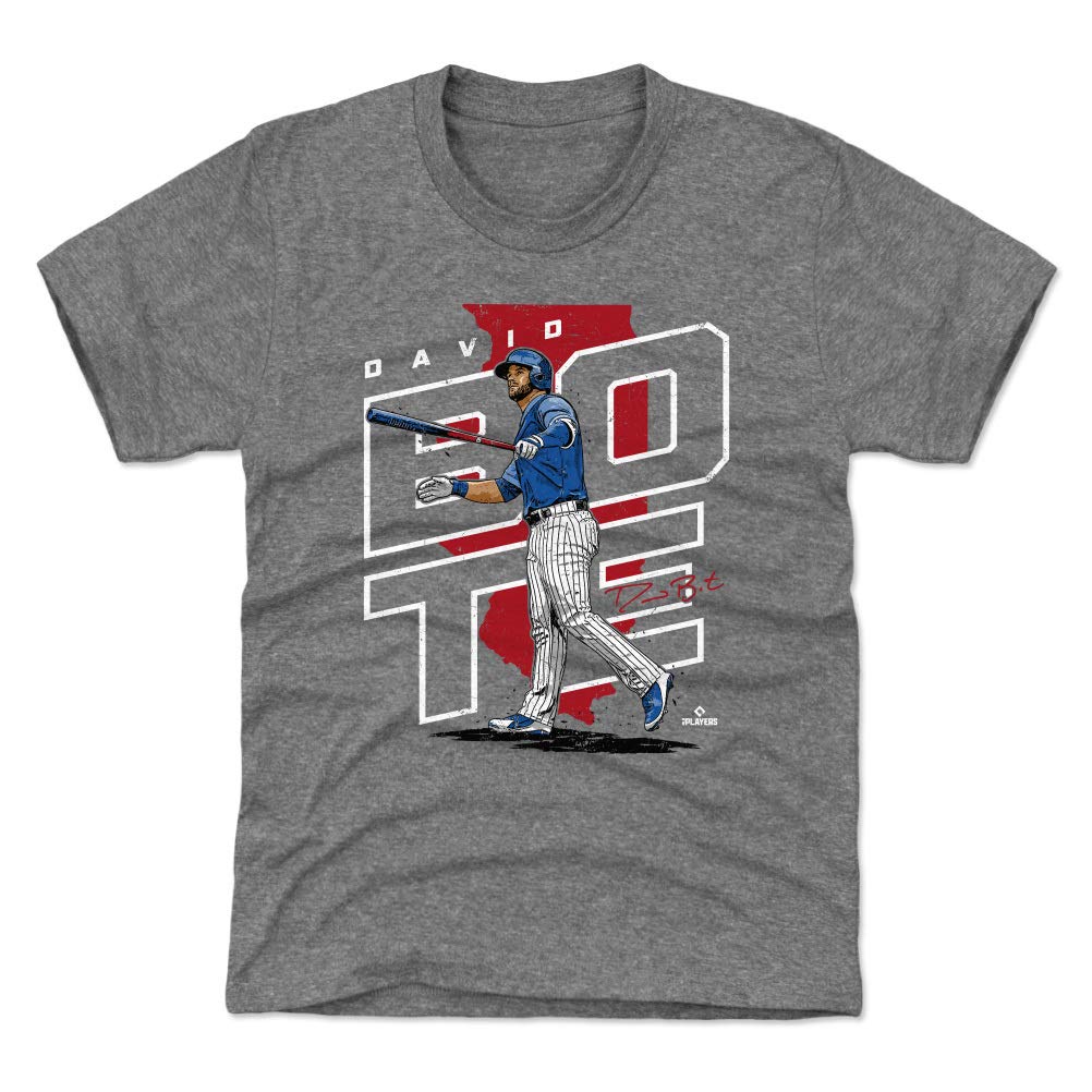 500 LEVEL David Bote Kids Baseball Jersey - Official MLB Player Map Design for Young Fans | Perfect for Games, Parties & Sports Events
