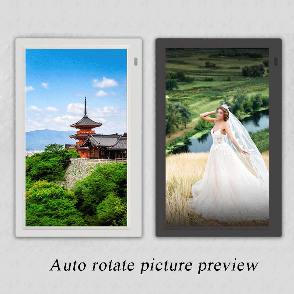 NSTVVEE 10.1 Inch Digital Photo Frame with 1280x800 FHD IPS Display - Digital Picture Frame for Photos, Music, Videos | Supports USB/SD Card, Calendar, Alarm & Auto On/Off Timer (White) - Perfect for Home Decor, Office Display & Gift Giving