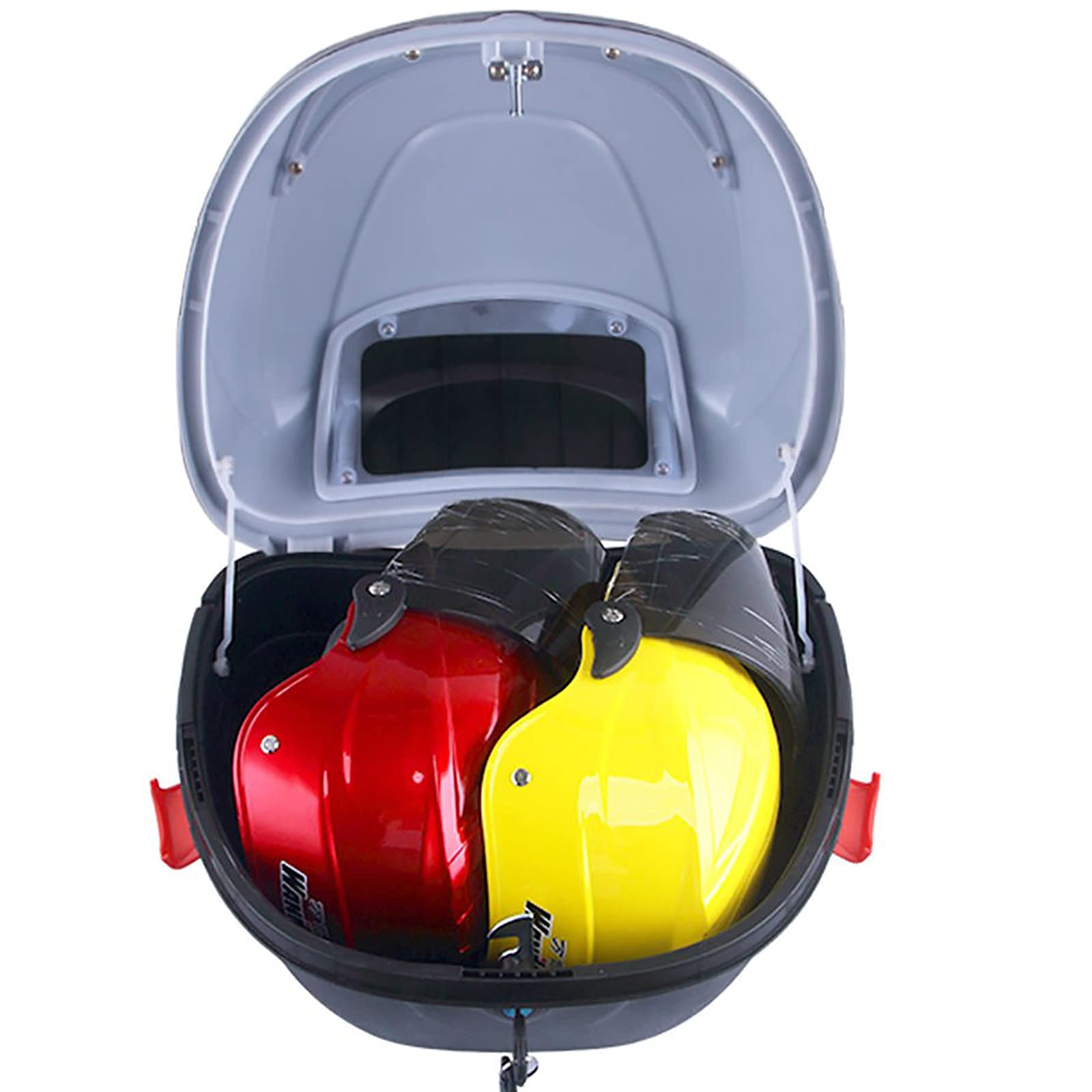 Universal 30L Motorcycle Top Box - Waterproof Rear Luggage Storage for Scooters & Bikes, Fits 2 Helmets with Mounting Hardware - Perfect for Commuting, Touring & Road Trips