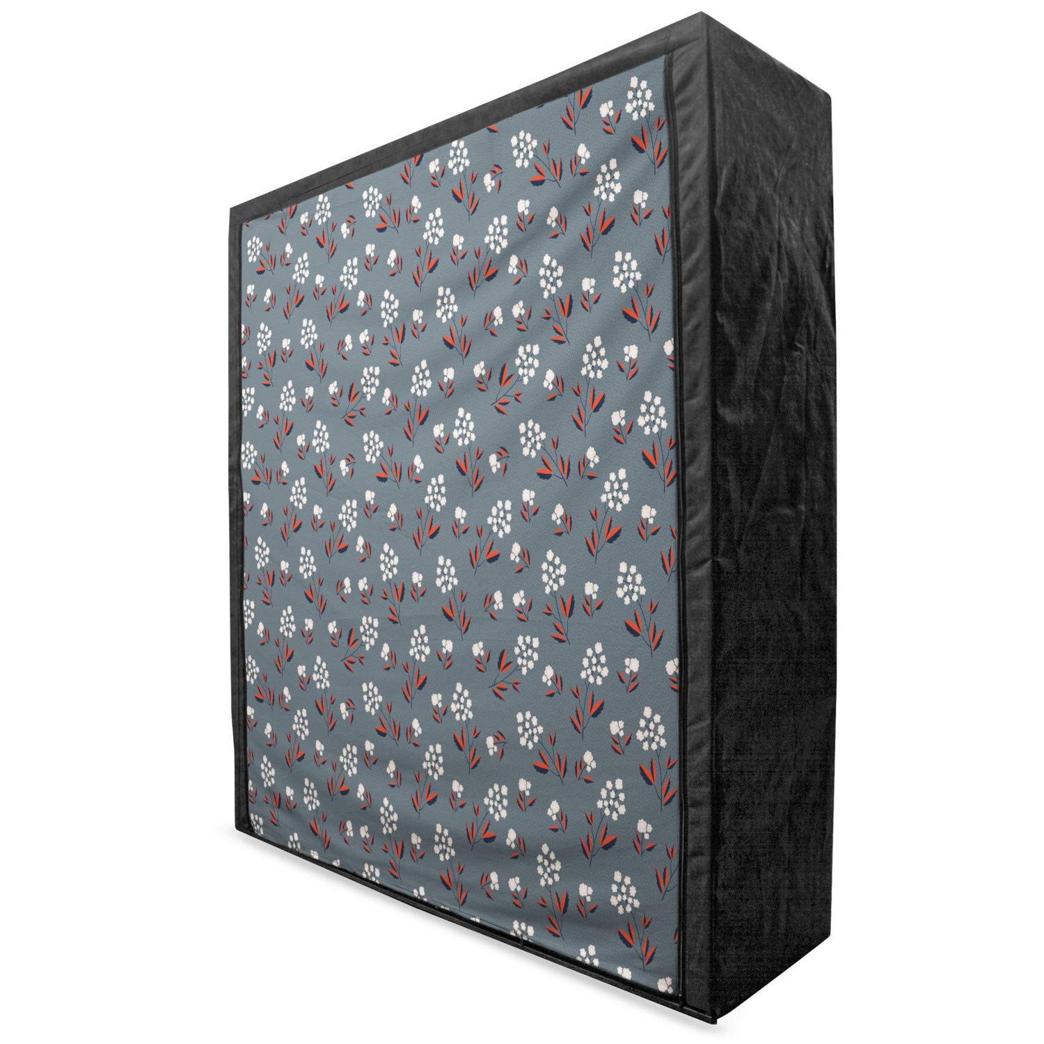 Ambesonne Floral Portable Fabric Wardrobe - Spring Petals Inspired Japanese Botany Design, 59
