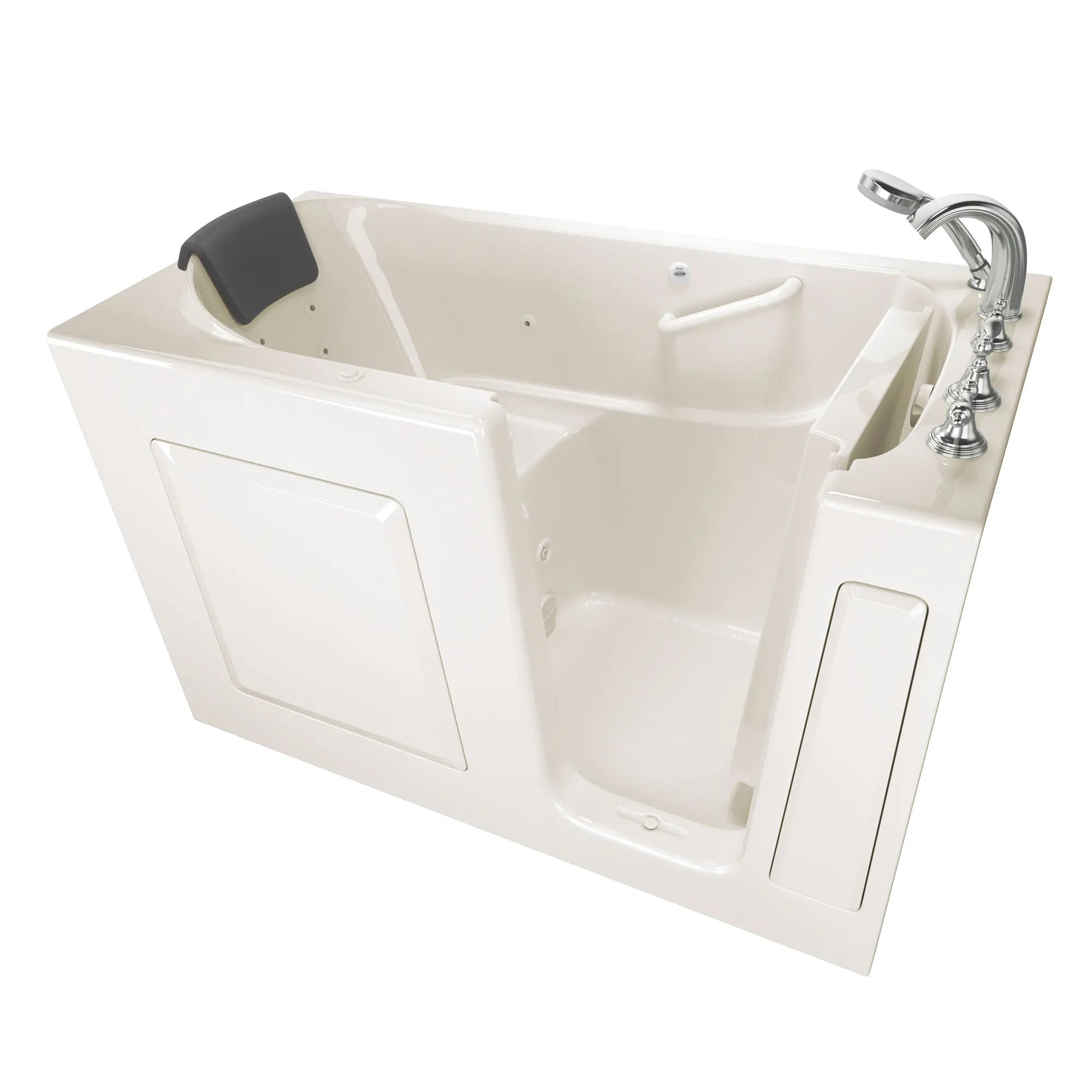Premium 30 x 60 Inch Gelcoat Walk-in Bathtub with Whirlpool Jets - Right Hand Drain & Faucet Included - Ideal for Elderly & Mobility Needs, Spa-Like Relaxation at Home