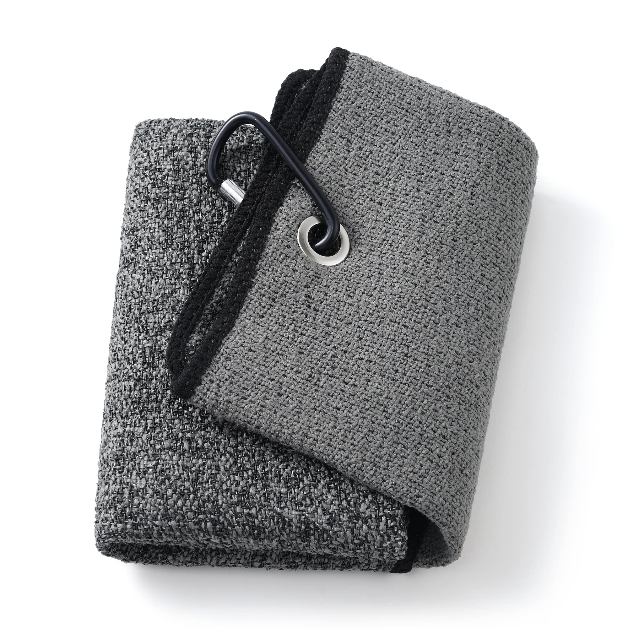 Tri-fold Golf Towel with Scrub & Soft Sides - Club & Ball Cleaning for Golfers