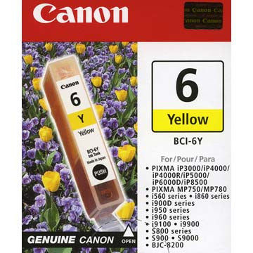 Canon BCI-6Y Yellow Ink Cartridge - High-Quality Replacement for Canon Printers | Perfect for Home, Office & Photo Printing