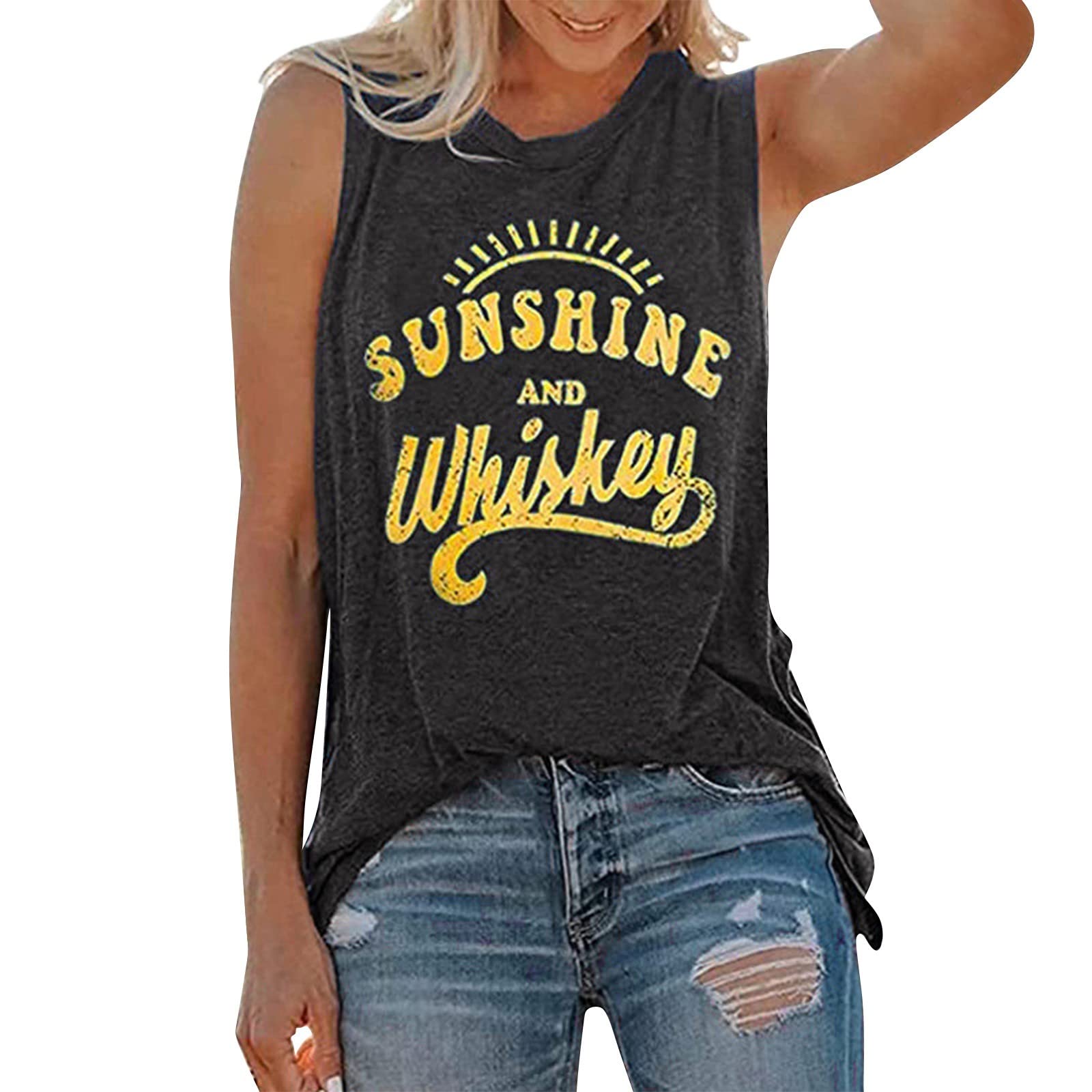 Women's Summer Tank Tops - Sleeveless Casual Loose Fit Tunic Blouses for Yoga, Beach & Everyday Wear | Breathable Comfortable Tank Shirts