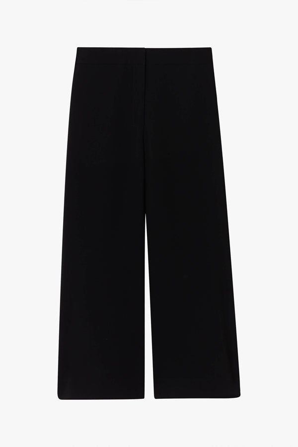 Eco-Friendly Soft Wave Culottes for Women - Comfortable & Stylish Black High Waist Palazzo Pants - Perfect for Casual Wear, Office & Travel