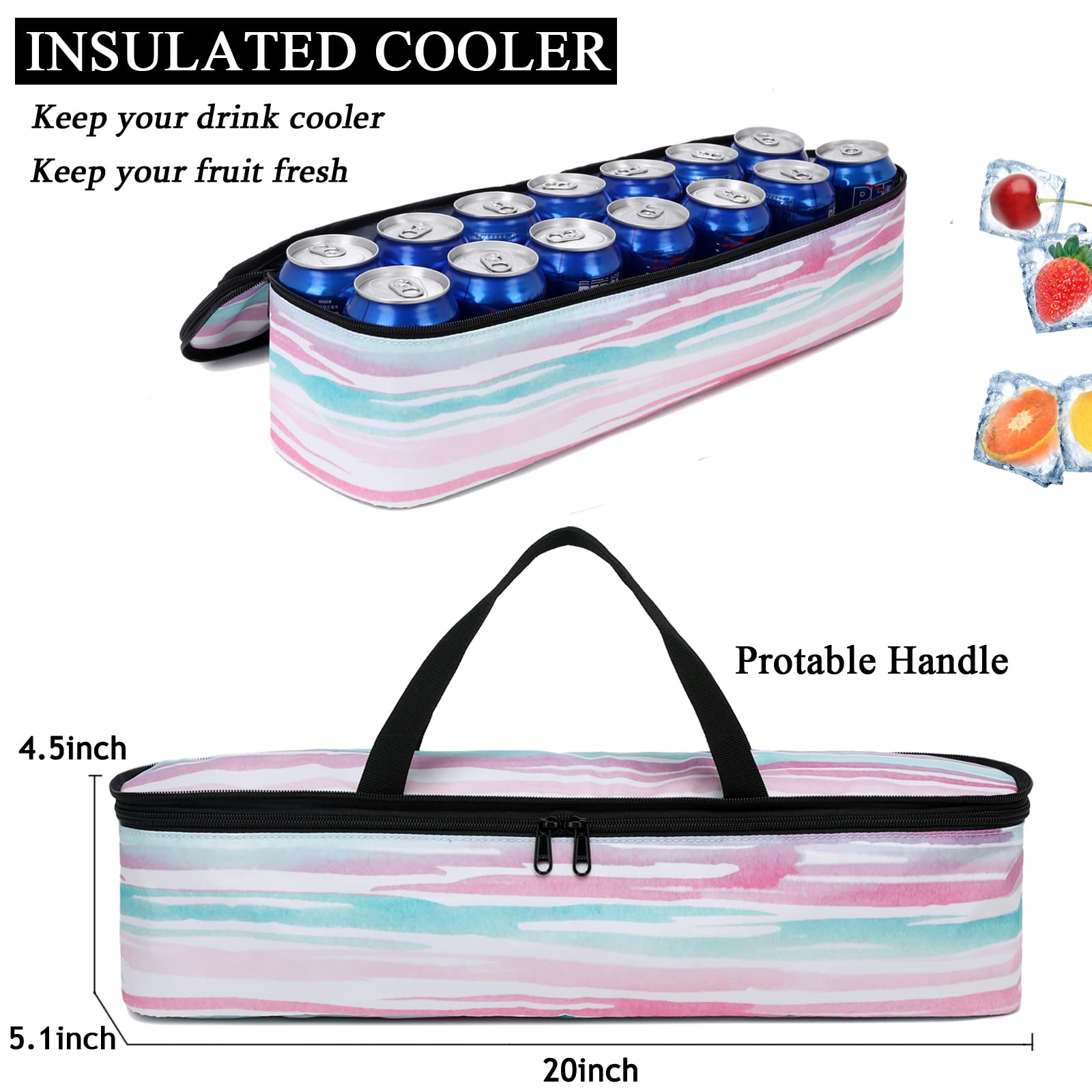 **Octsky Large Waterproof Beach Tote Bag with Cooler & 9 Pockets - Sandproof Zipper Pool Bag for Women - Perfect for Beach Trips, Pool Parties & Outdoor Picnics**