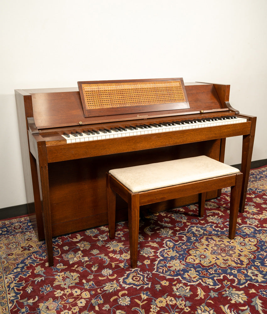 Acrosonic by Baldwin Spinet Piano in Satin Walnut Finish | Serial Number 656019 | Perfect for Home, Studio & Small Venue Performances