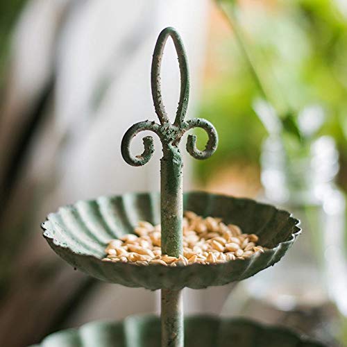 RusticReach Green Iron Two-Tier Decorative Tray for Home & Kitchen - Perfect for Organizing Jewelry, Keys, or Displaying Small Decor Items on Coffee Tables and Vanities
