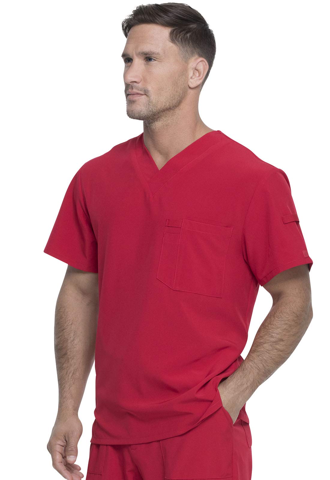 Dickies EDS Essentials Men's Scrubs Top - Tuckable V-Neck Work Shirt DK635 - Comfortable Medical Uniform for Doctors & Nurses