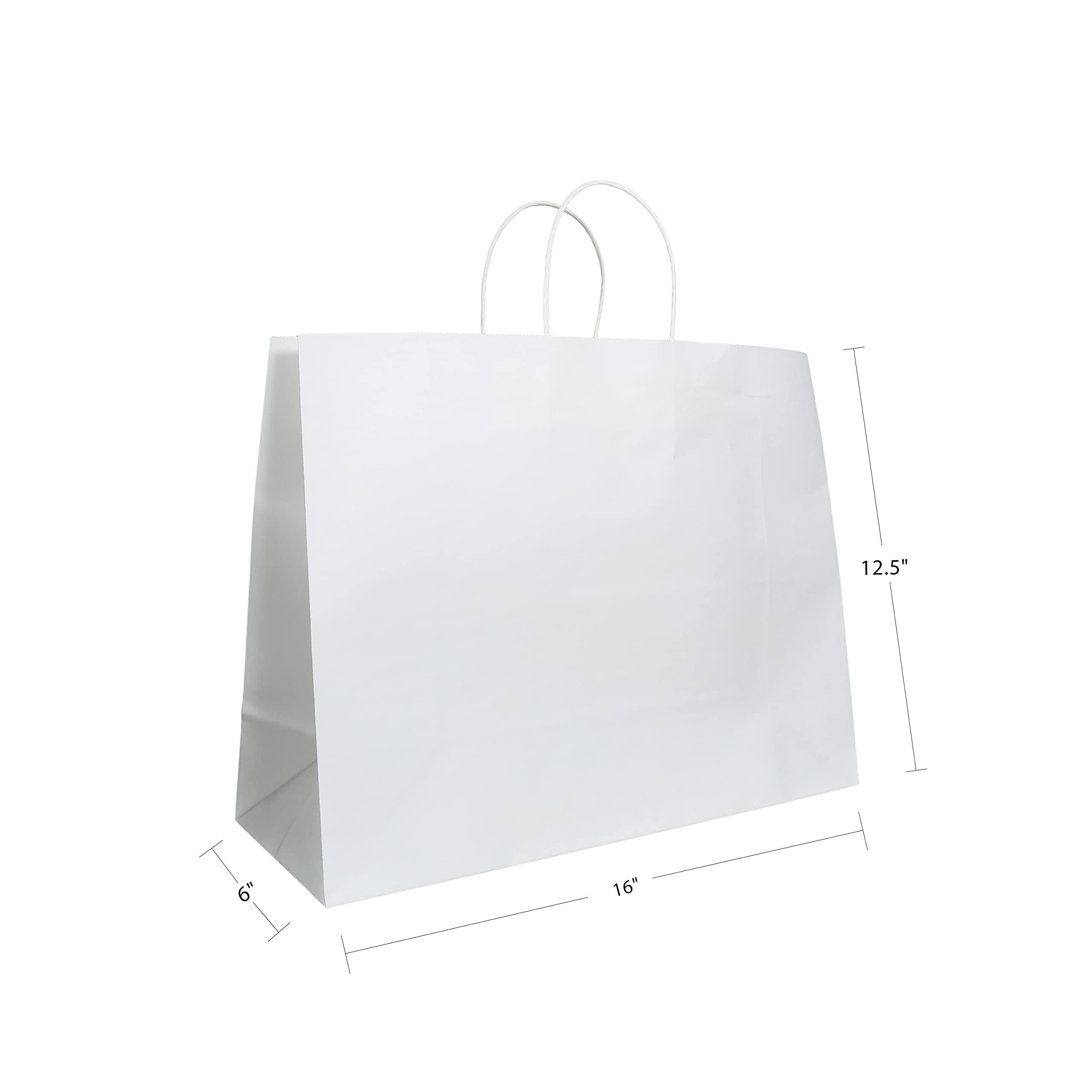 Premium White Kraft Paper Tote Bags 16