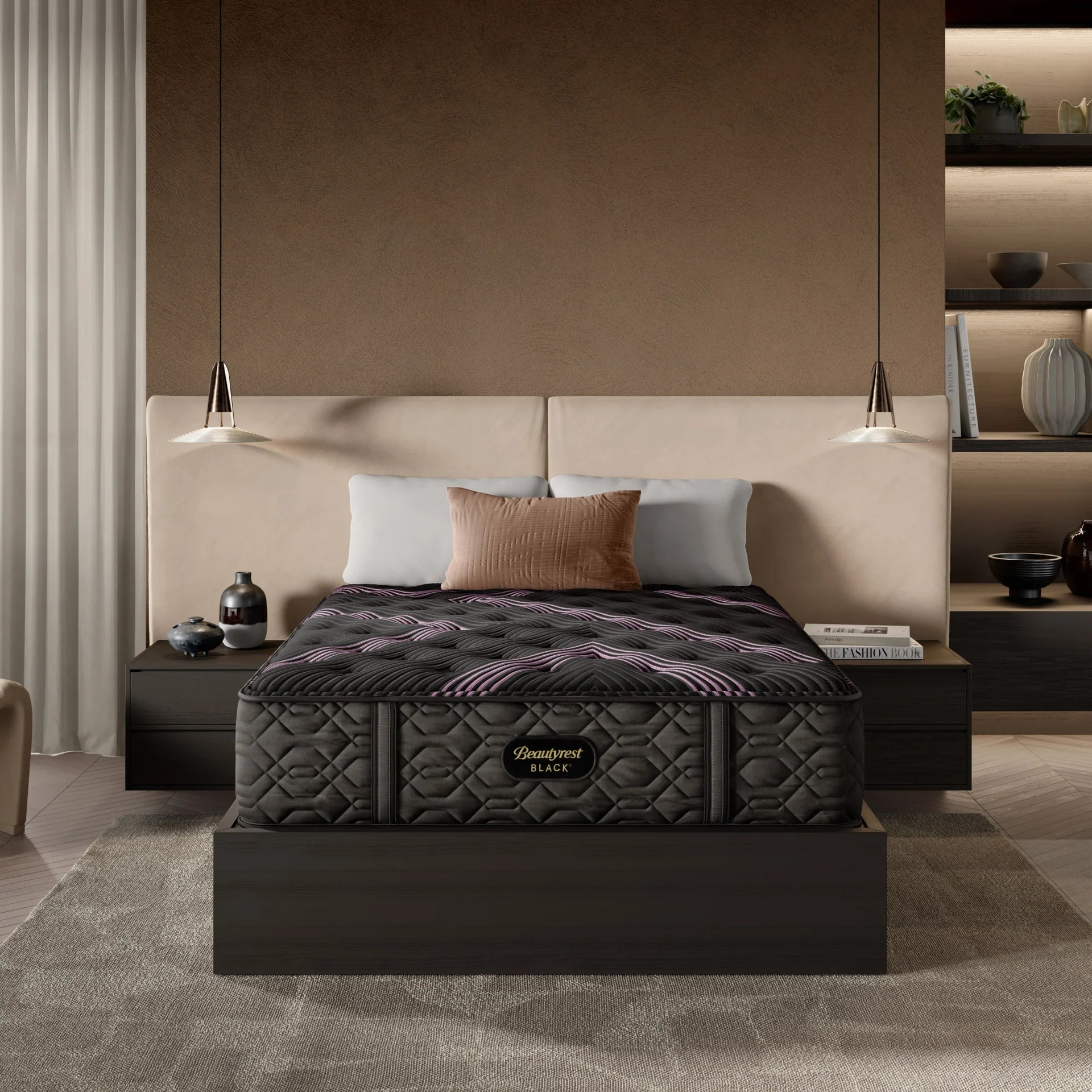Beautyrest Black Series 2 Plush Mattress - Queen Size Luxury Memory Foam Hybrid Bed for Side Sleepers - Perfect for Master Bedrooms & Guest Rooms