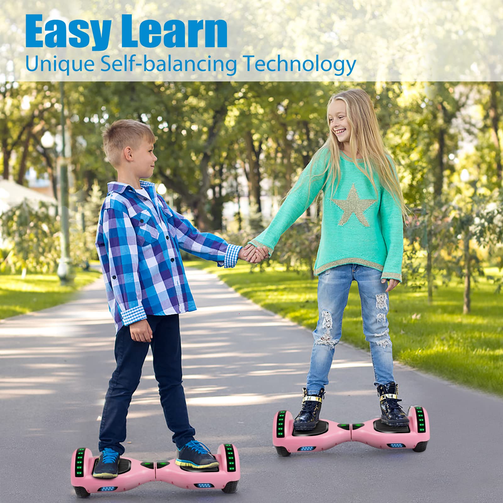 6.5 Inch LED Light Up Scooter for Kids - 2 Wheel Kick Scooter with Fashion Lights | Perfect for Outdoor Play, Commuting & Birthday Gifts