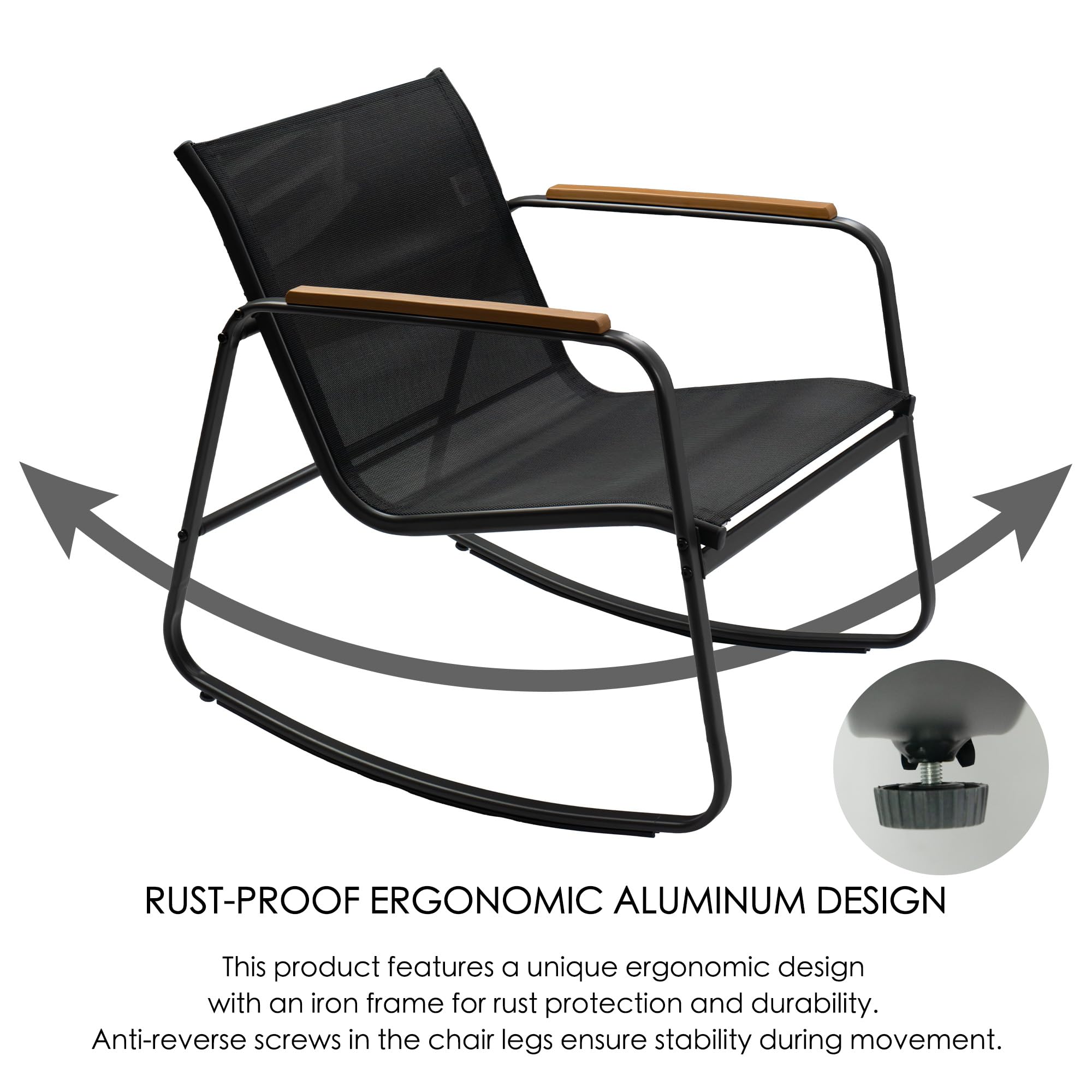 Kozyard 4-Piece Outdoor Patio Furniture Set - 2 Dining Chairs & Tempered Glass Coffee Table with Powder-Coated Metal Frame - Perfect for Garden, Poolside, Backyard, and Outdoor Entertaining