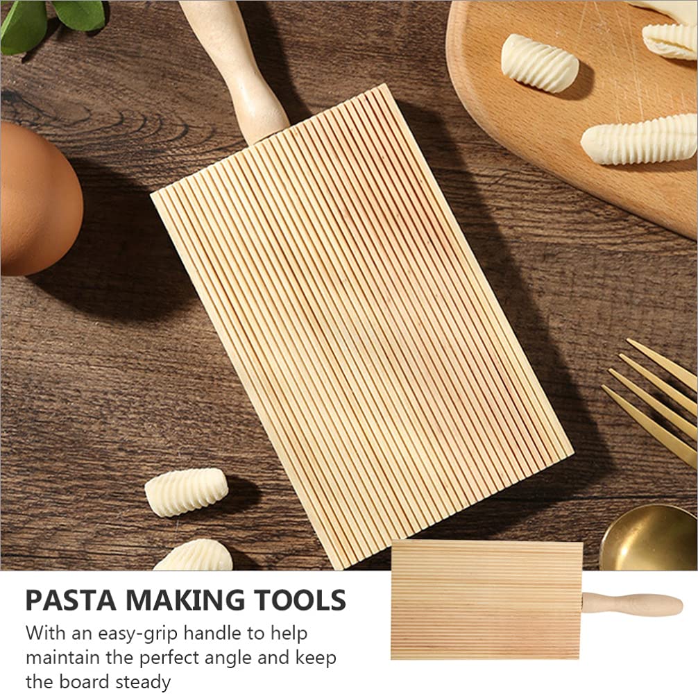 Premium Wooden Gnocchi Board & Pasta Maker - Handcrafted Kitchen Tool for Homemade Gnocchi, Spaghetti & Pasta | Perfect for Italian Cooking, DIY Pasta Night & Gourmet Food Preparation