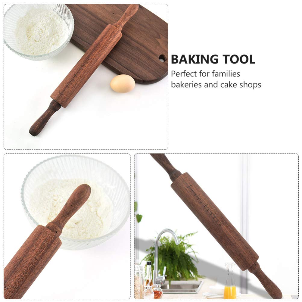 1pc Non-Stick Wooden Rolling Pin - Dough Roller for Baking, Pastry, Dumplings & Cookies - Perfect for Homemade Pies, Pizza Dough & Craft Projects