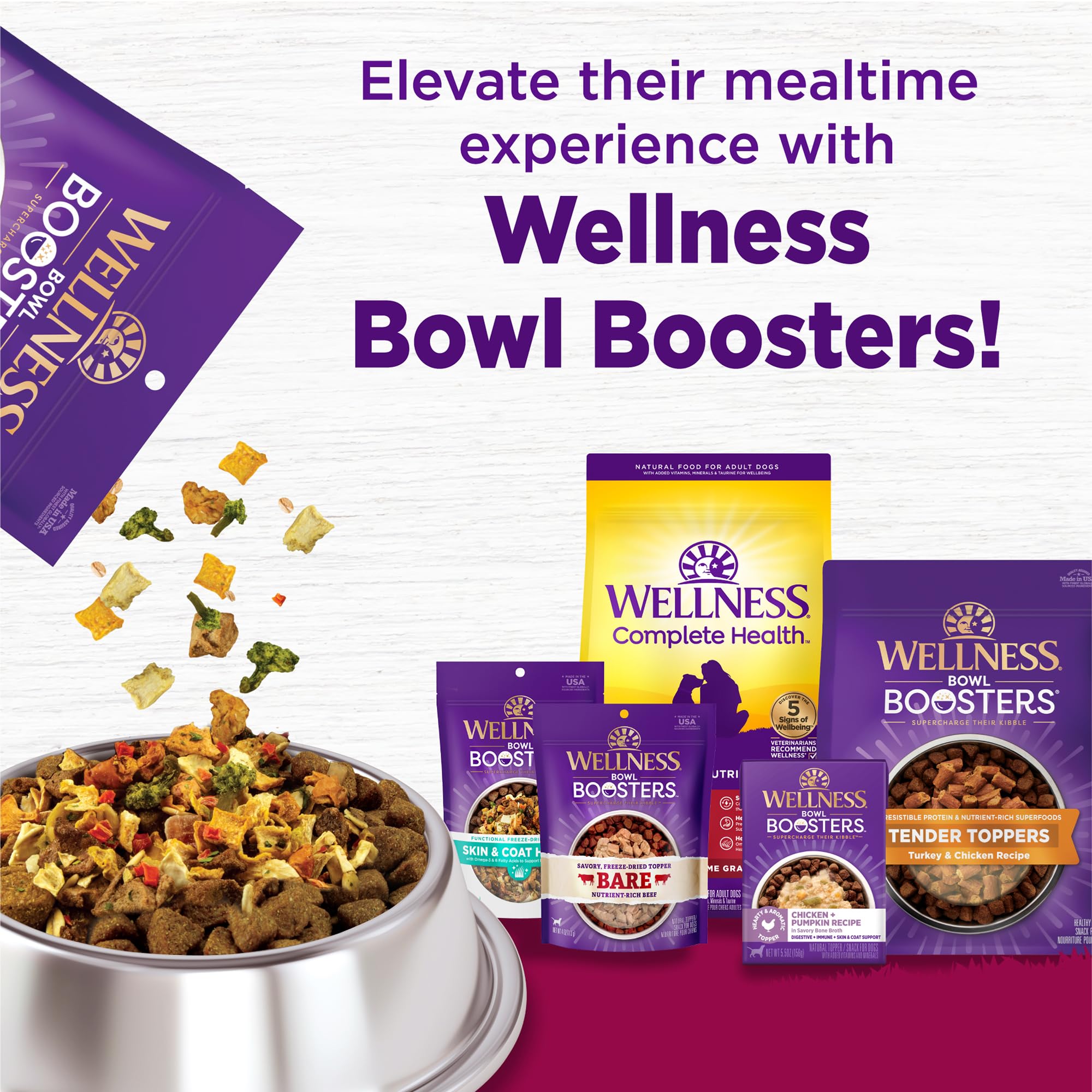 Wellness Complete Health Senior Dry Dog Food for Small Breeds - Natural Turkey & Peas Recipe with Wholesome Grains (4lb Bag) | Perfect for Aging Small Dogs with Digestive Support & Joint Care
