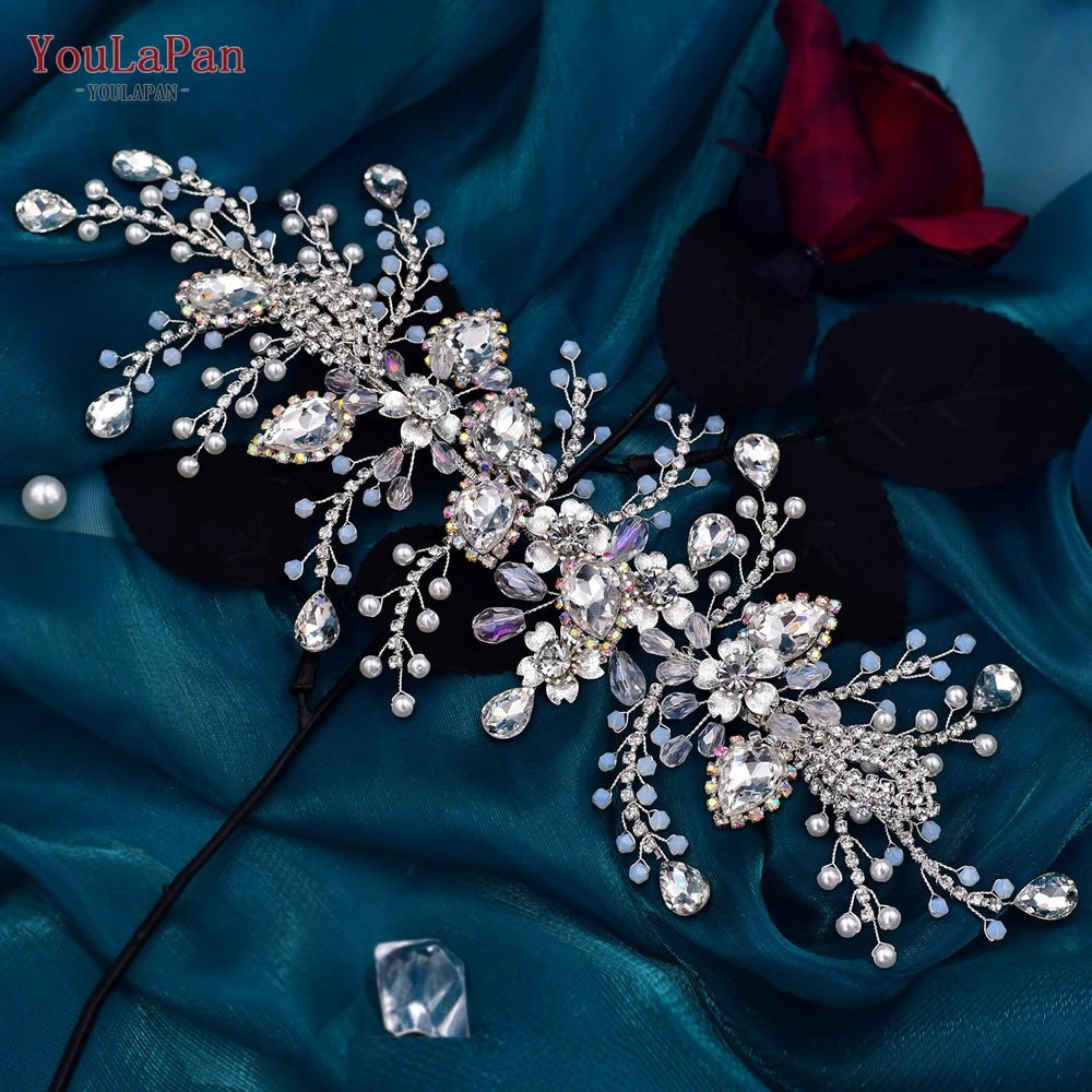 Sparkling Rhinestone Bridal Headpiece - Wedding Hair Accessory for Bride, Bridesmaids & Flower Girls | Perfect for Ceremony, Reception & Photo Shoots