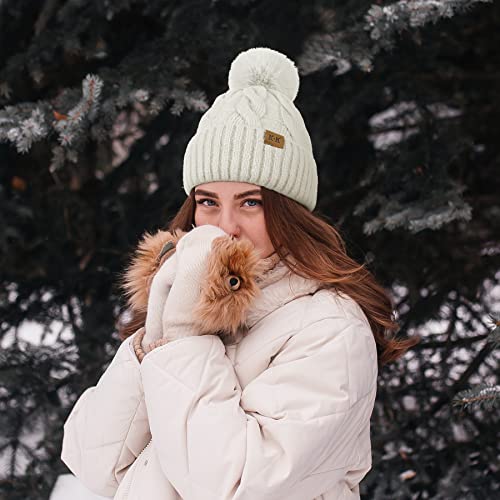 Cozy Fleece Knitted Winter Hat for Men & Women - Warm Beanie for Cold Weather - Perfect for Skiing, Snowboarding & Outdoor Activities