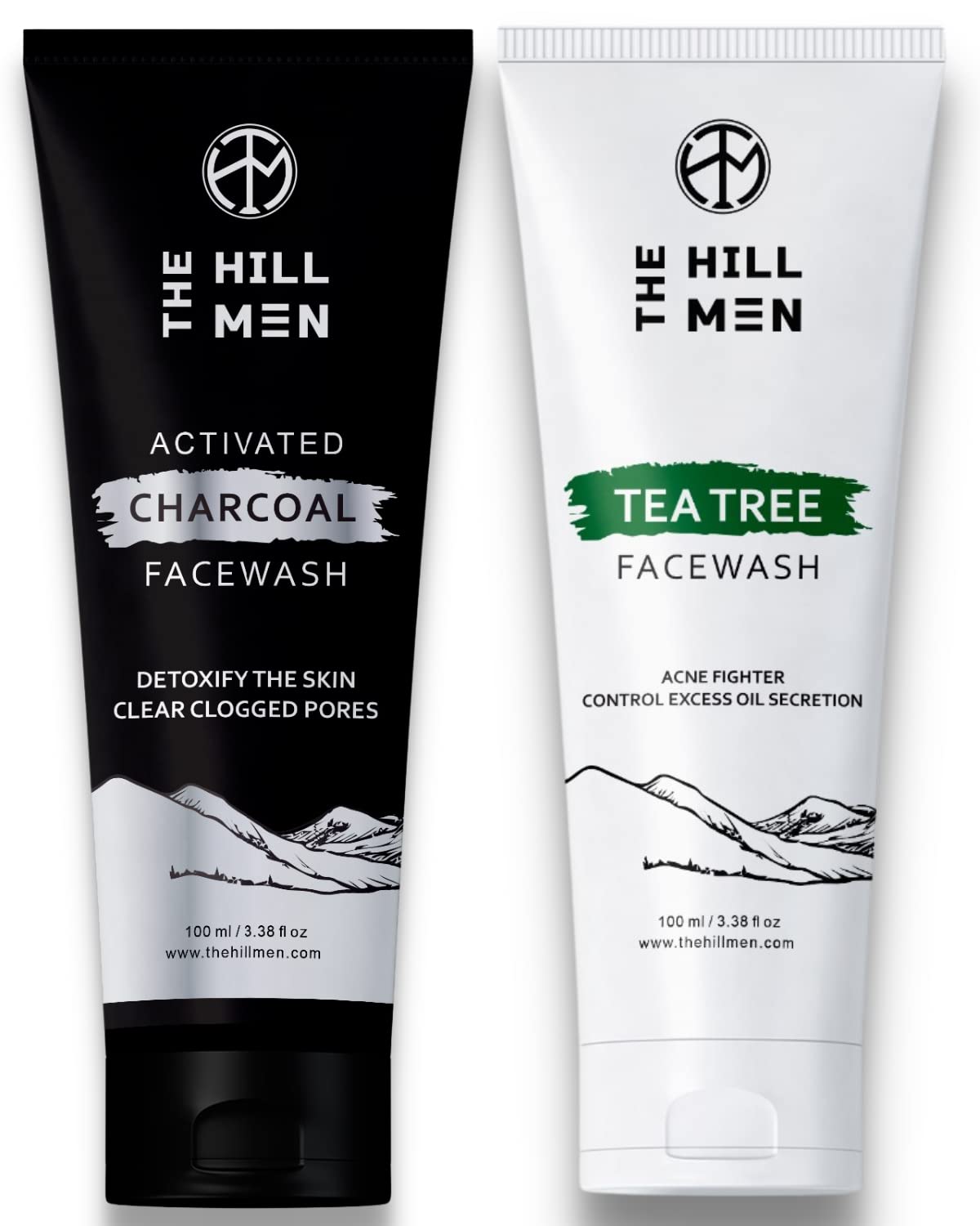 Activated Charcoal & Tea Tree Oil Face Wash for Acne & Dead Skin Removal | 200ml (Pack of 2) | Chemical-Free, Alcohol-Free | Deep Cleansing for Oily & Sensitive Skin | Perfect for Daily Skincare Routine