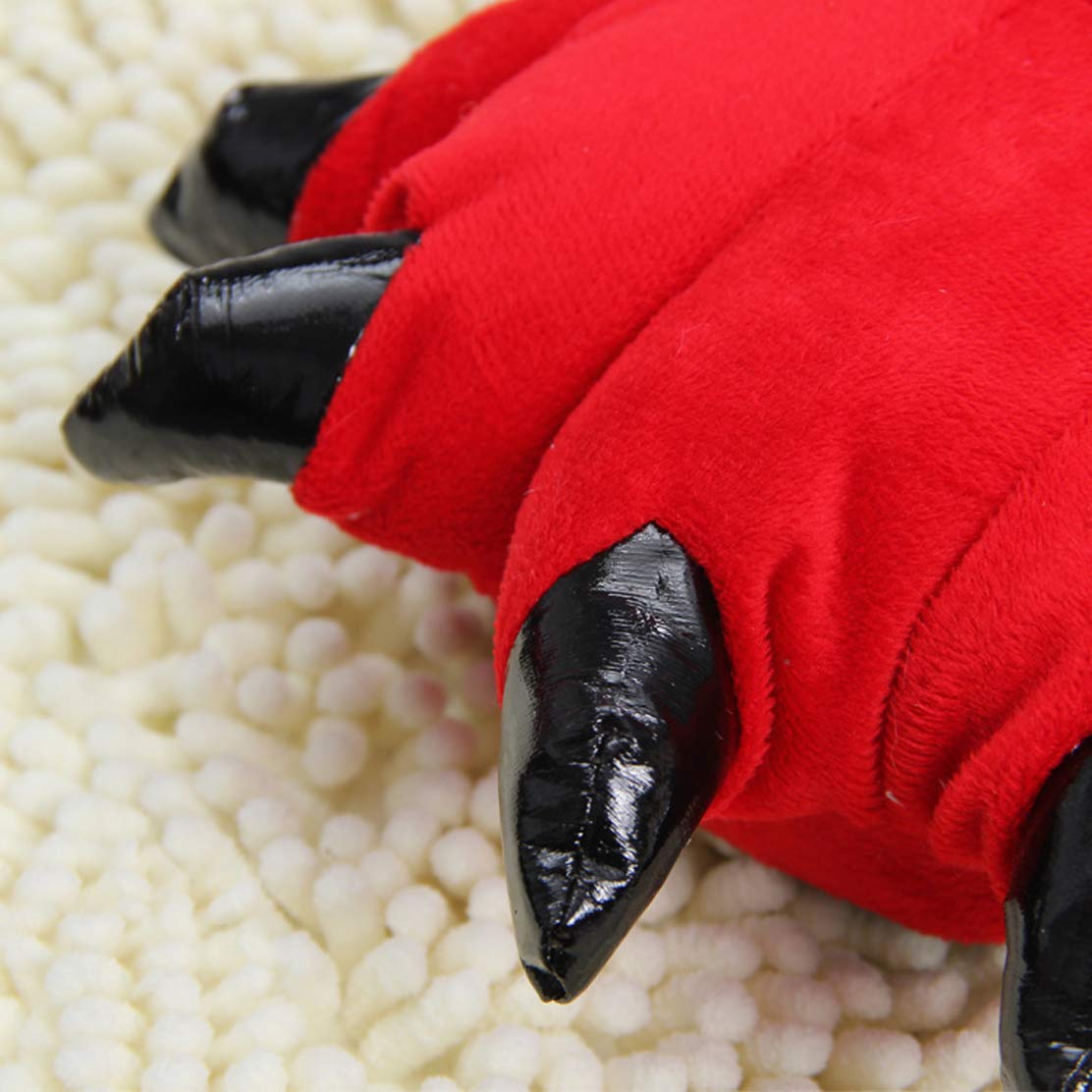 **Warm Plush Animal Paw Slippers for Adults - Cozy Dinosaur Claw House Slippers for Indoor Comfort - Perfect for Winter, Lounging & Gifts**